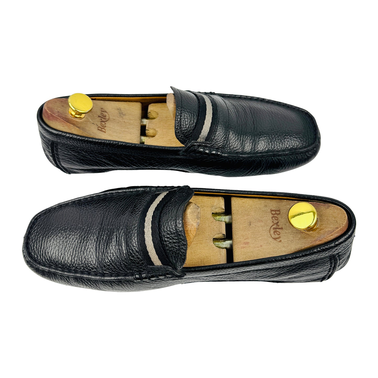 Bally Wabler Black Grained Leather Loafers (Size 42.5/43)