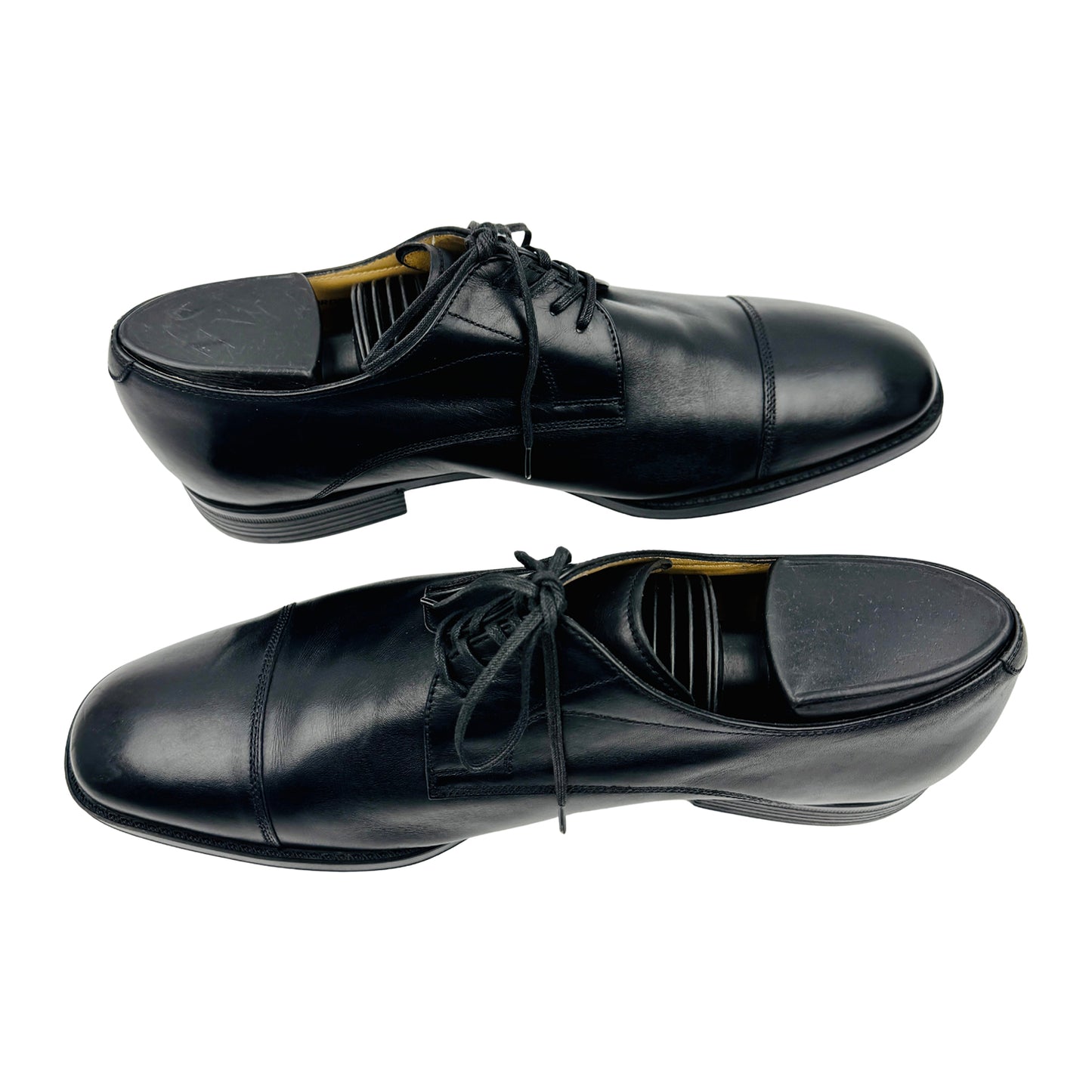 Bally Men's Black Leather Derby Shoes (Size 41)