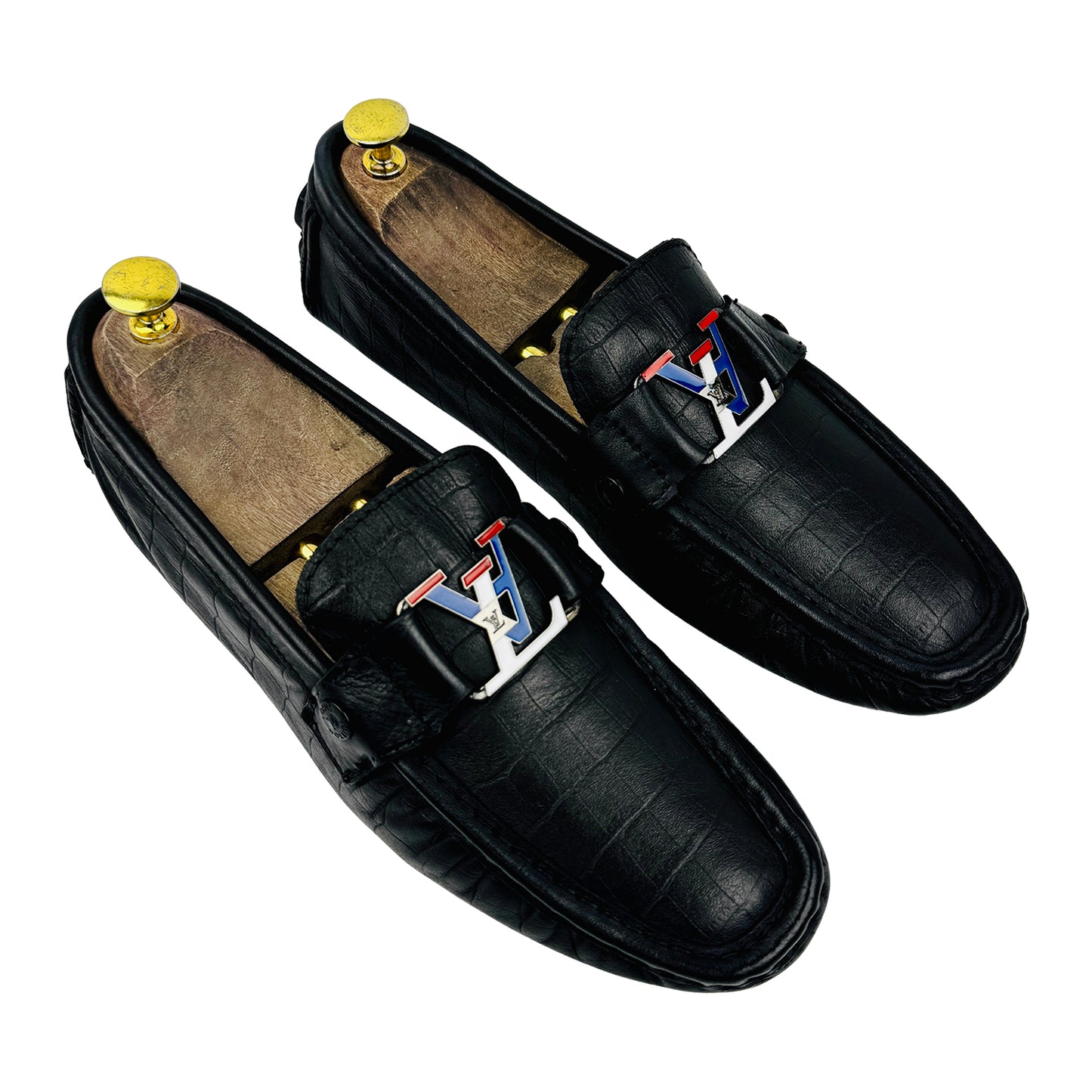 Louis Vuitton Monte Carlo Croc Embossed Leather Loafers (Size 41/41.5)