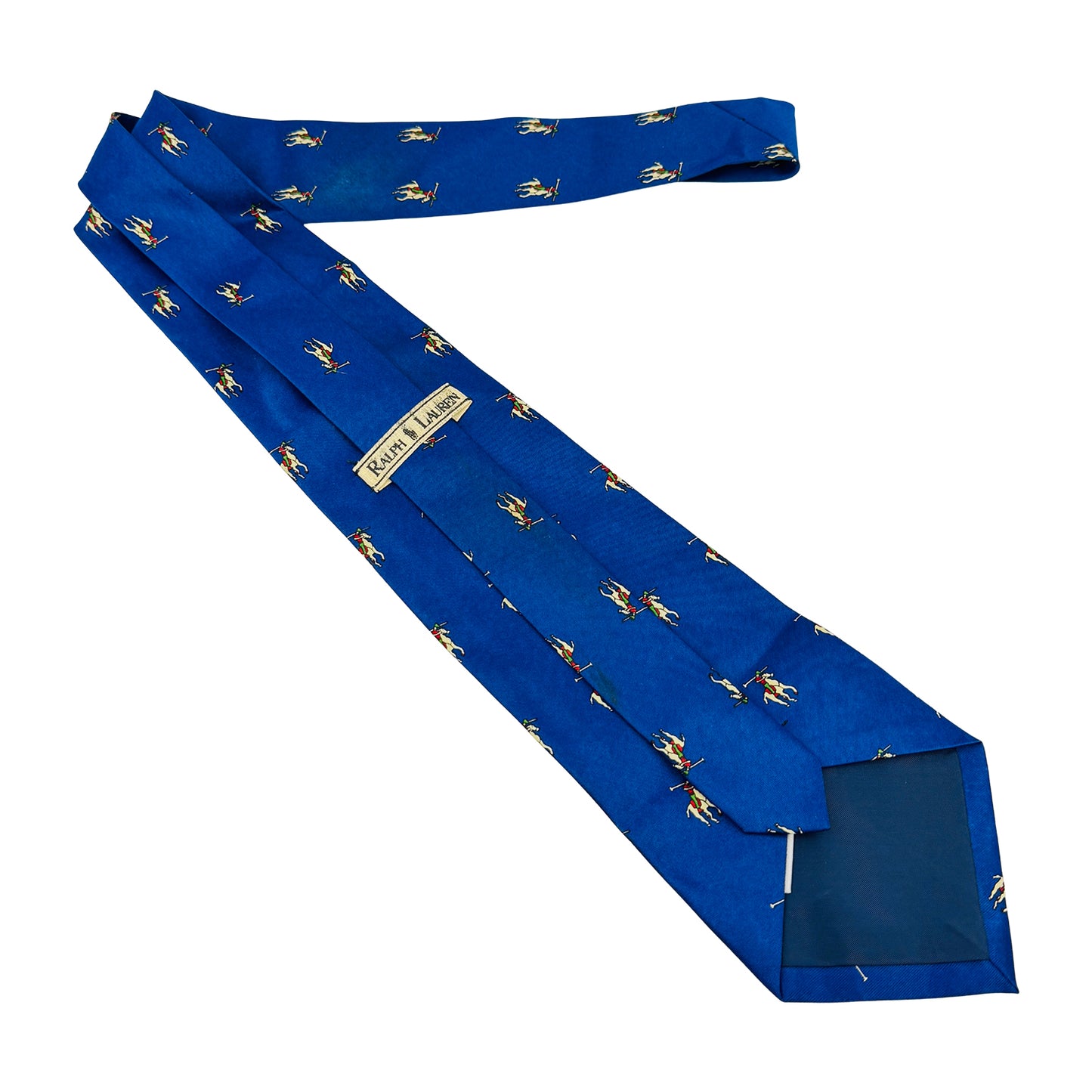 Ralph Lauran Polo Royal Blue 'Polo Player Motifs' Tie (Size Regular)
