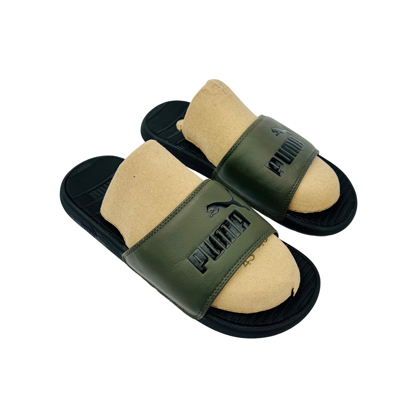 Puma Cool Cat 2.0 Green Black Slides (Size 41.5/42)
