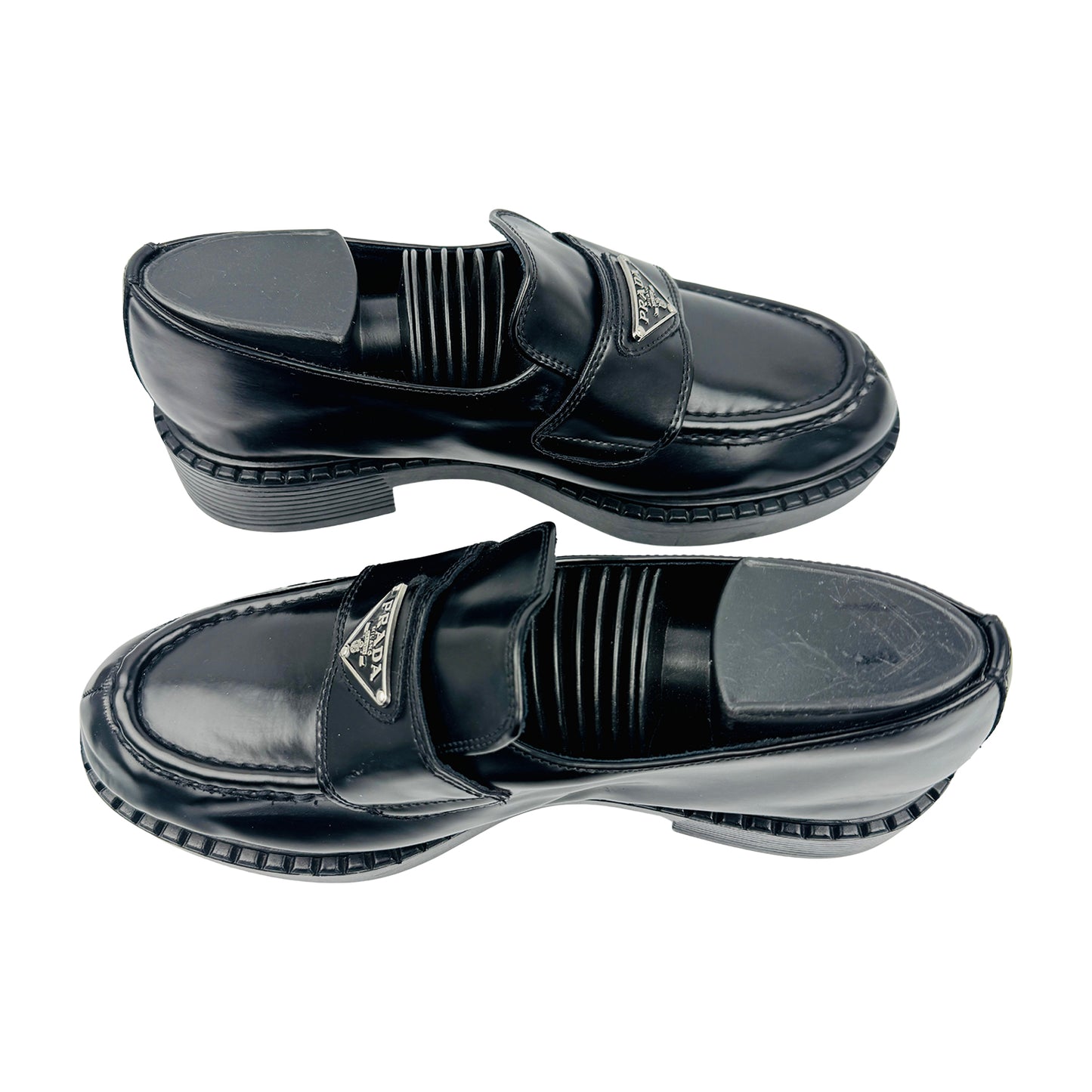 Prada Black Patent Leather Loafers (Size 38.5/39)