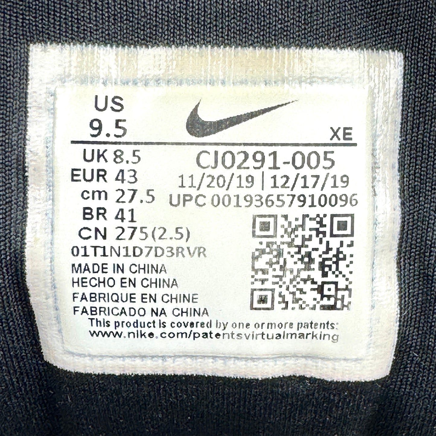 Nike Air Zoom Winflo 7 Shoes (Size 43) - CJ0291-005