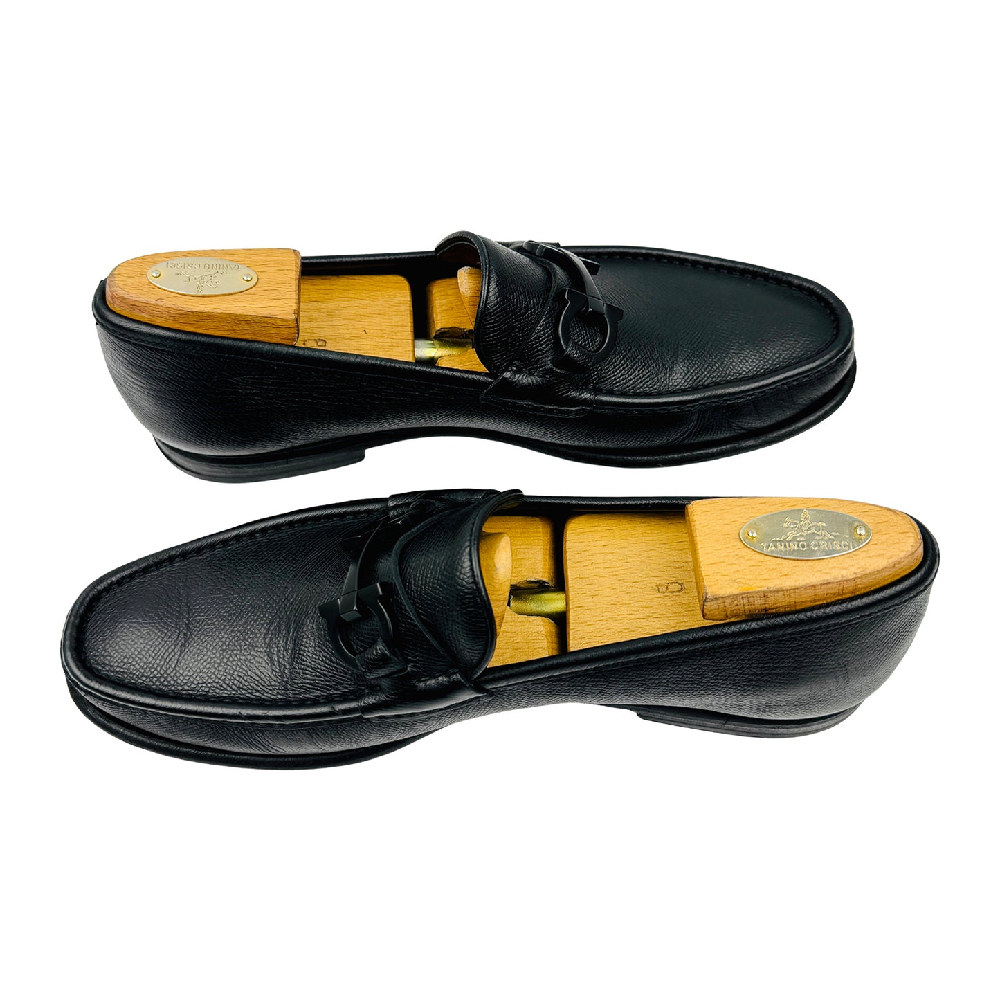 Salvatore Ferragamo Men's Black Gancini Bit Loafers (Size 42.5)
