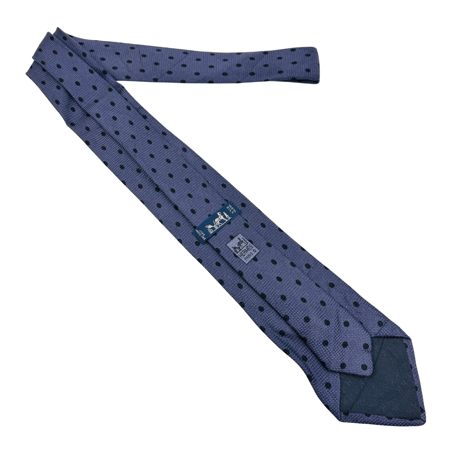 Hermès Periwinkle Blue 'Polka Dots' Tie (Size Regular)