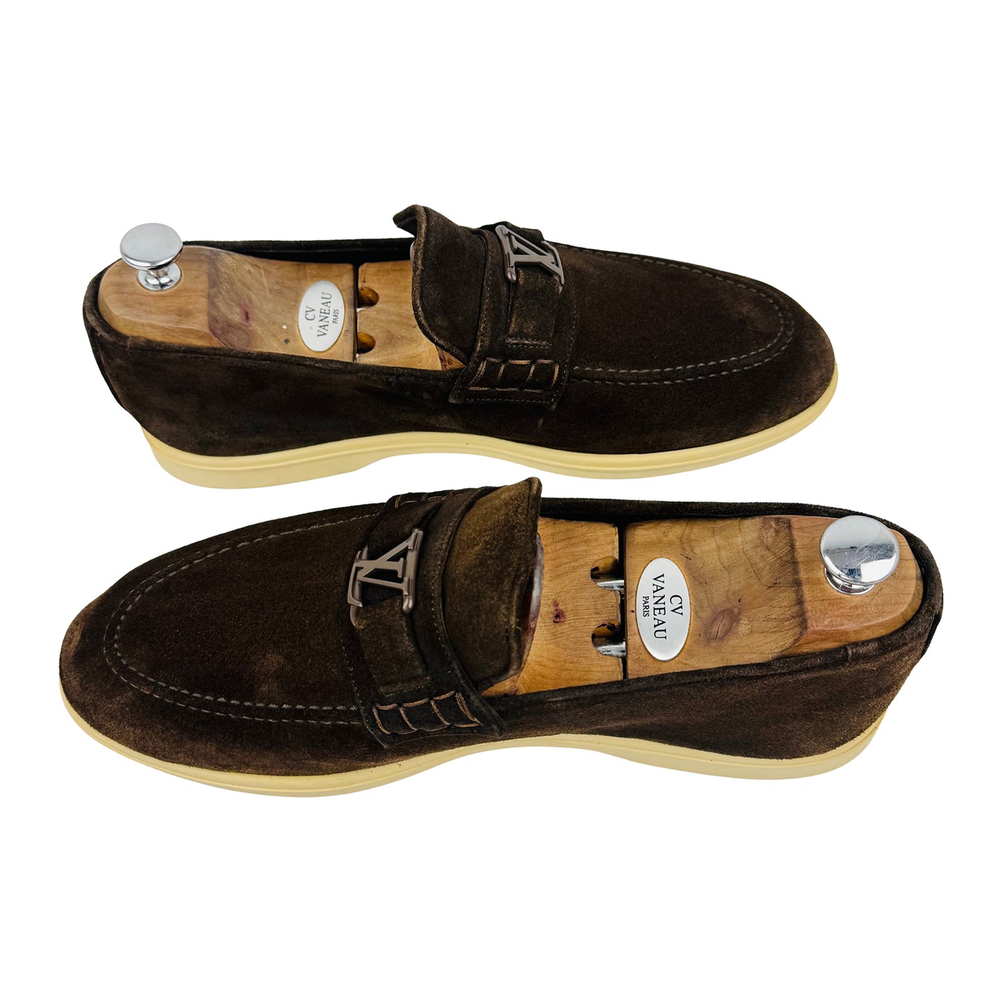 Louis Vuitton Estate Brown Suede Loafers (Size 43.5/44)