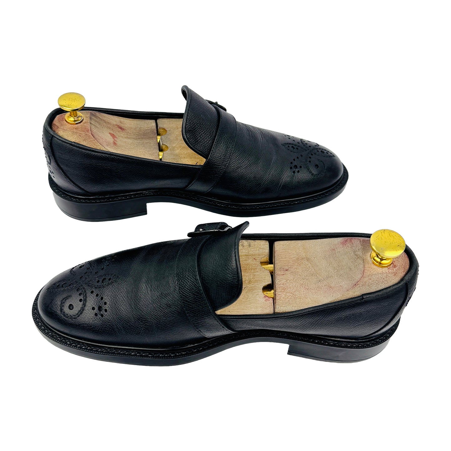 Cross image of Tod's Men's Monkstrap Textured Leather Loafers (Size 41/41.5)