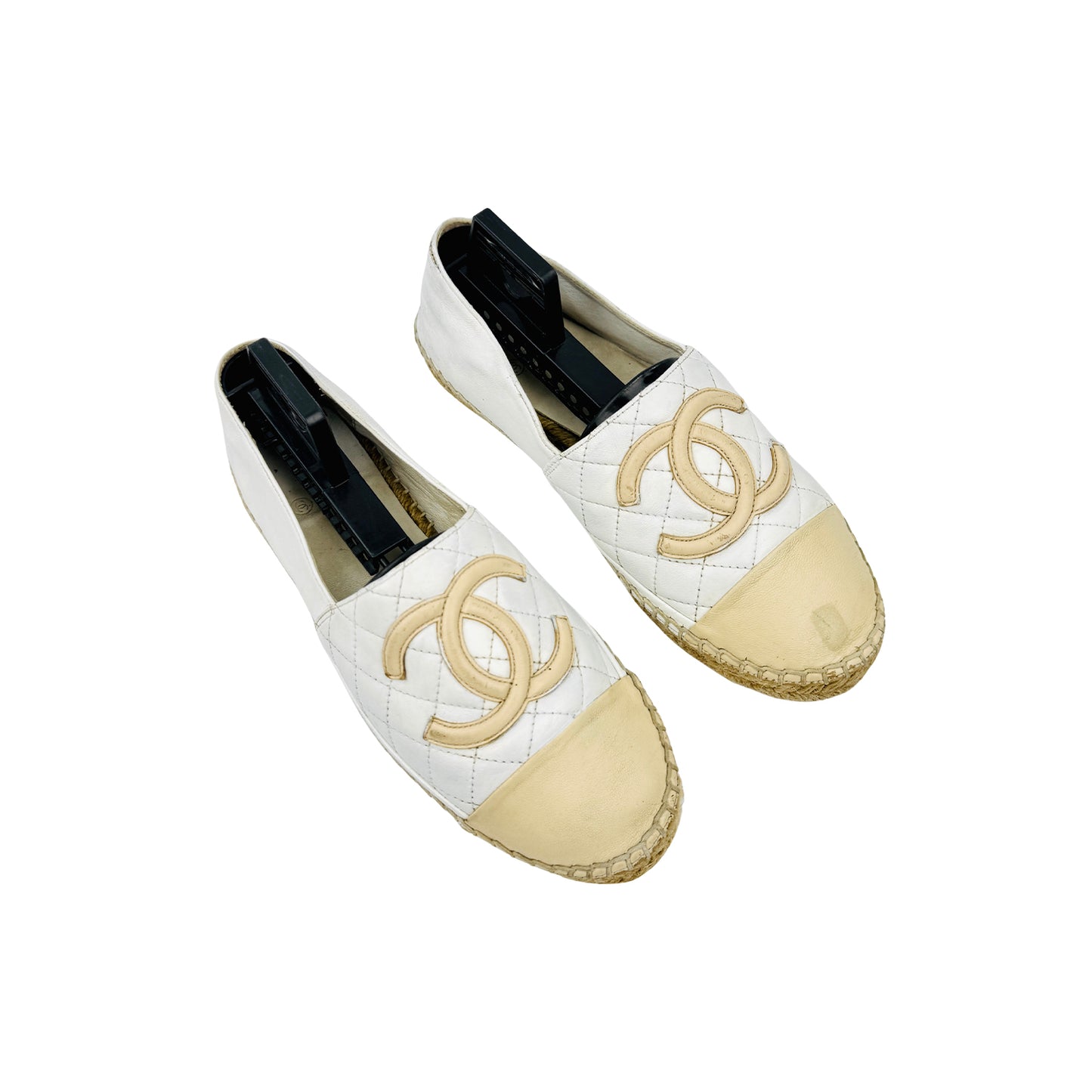 Chanel Women's White Espadrilles (Size 37)