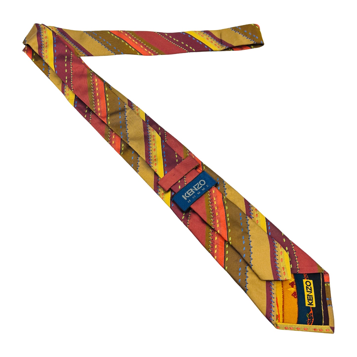 Kenzo Multicolor 'Diagonal Stripes' Tie (Size Regular)