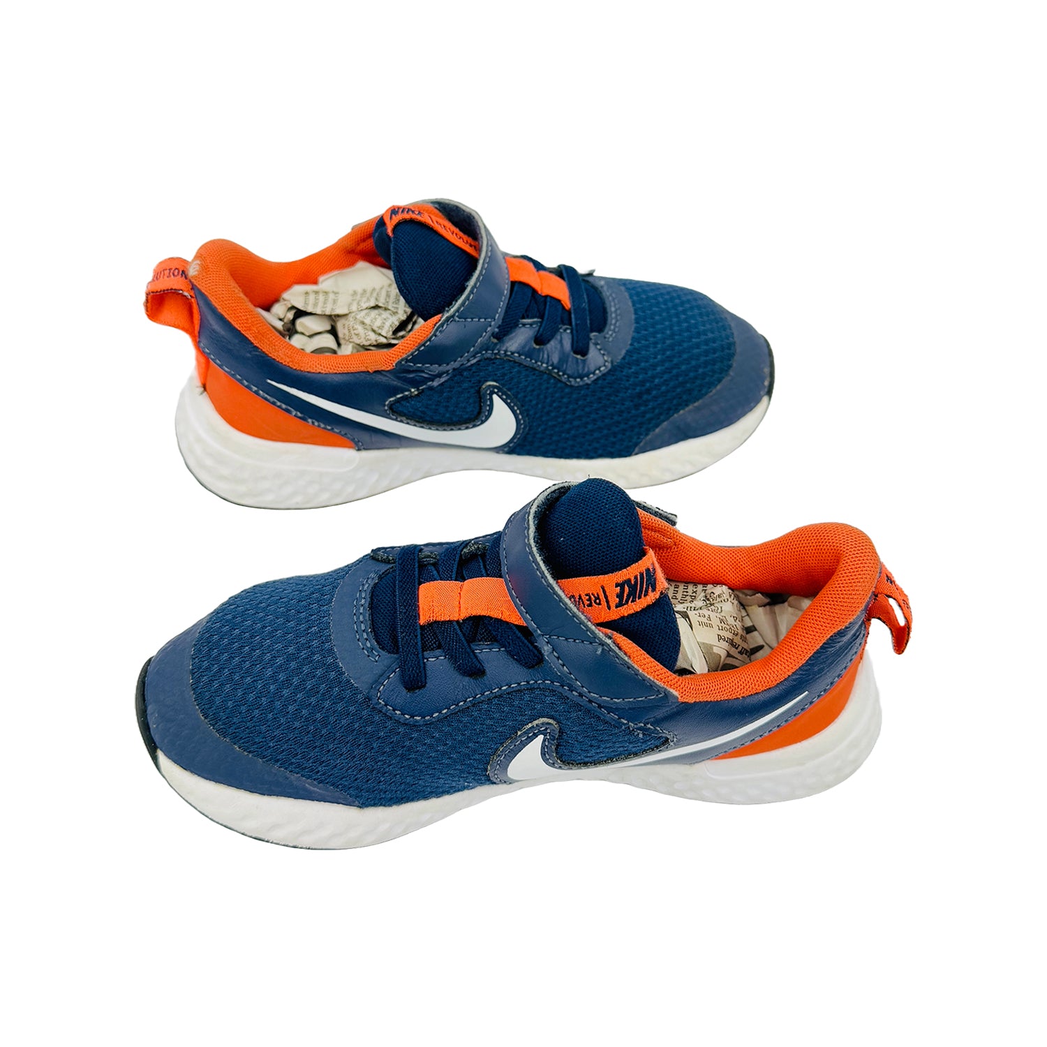 Cross image of Nike Kid's Revolution 5 Shoes (Size 31) - BQ5672-410