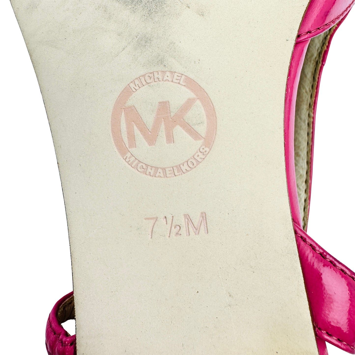 Michael Kors Women's Pink Leather Slingback Heels (Size 37.5)