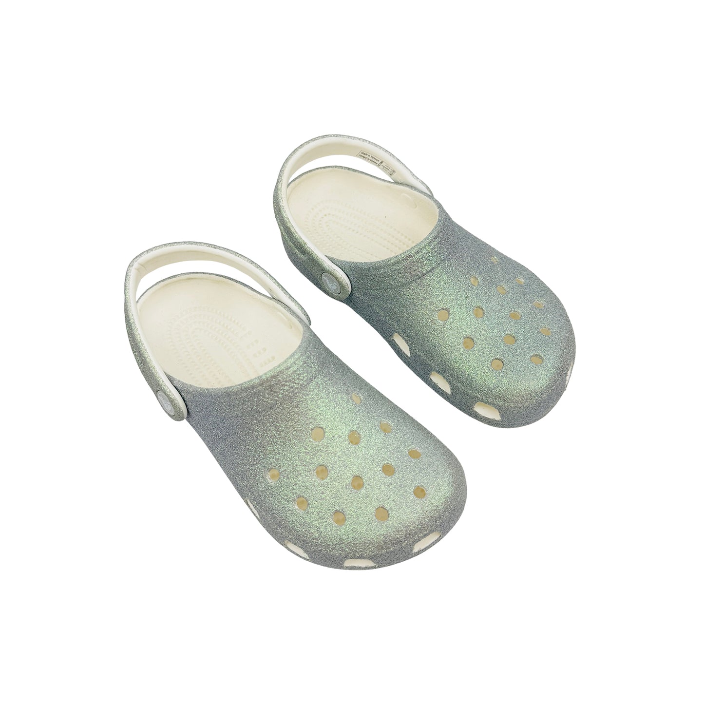 Crocs Classic Iridescent Glitter Clogs (Size 33/34) - 210986