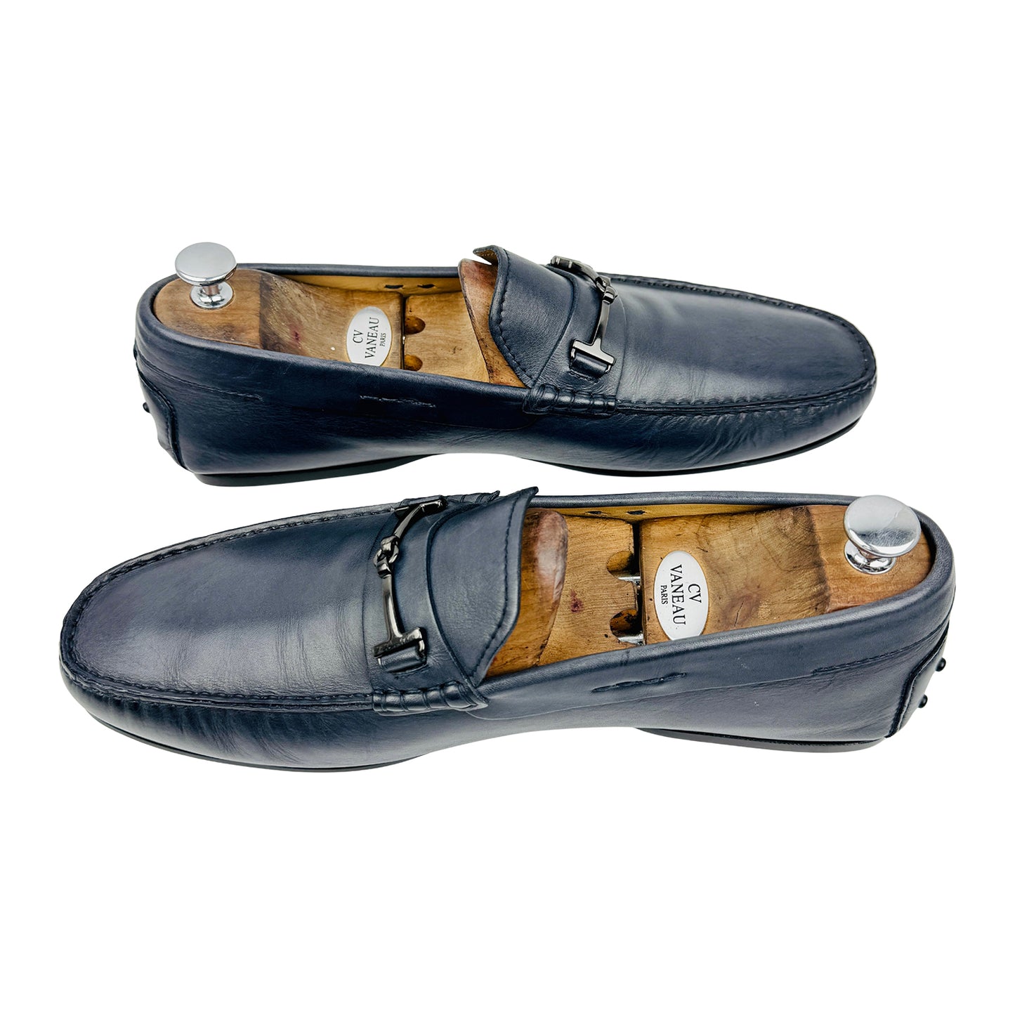 Tod’s Men's Blue Leather Loafers (Size 44)