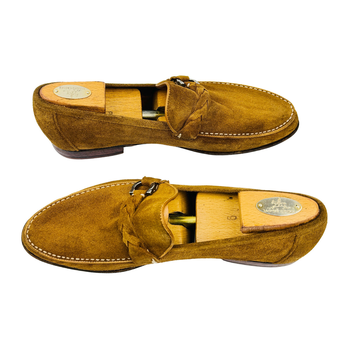 Salvatore Ferragamo Suede Gancini Loafers (Size 43.5)
