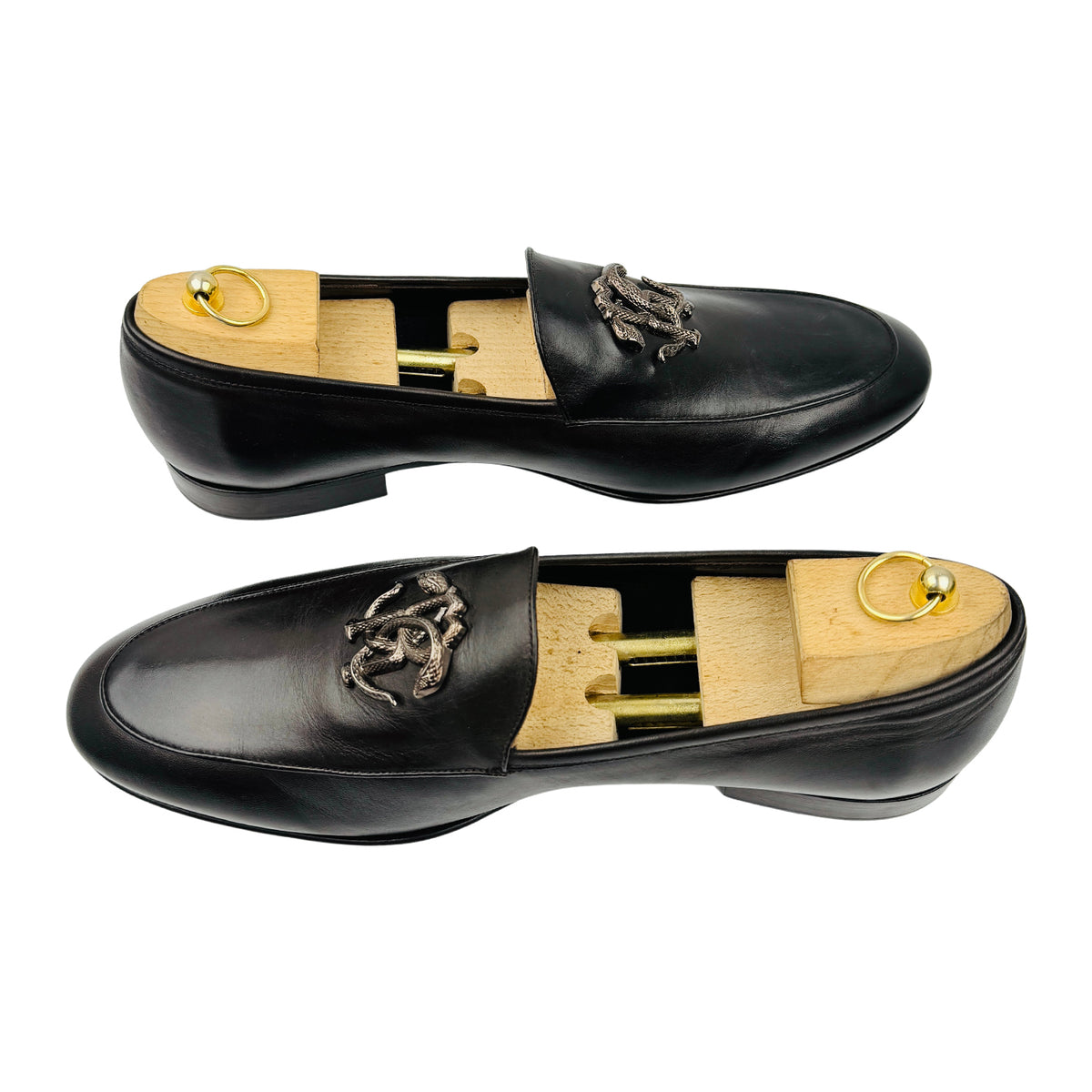 Roberto Cavalli RC Monogram Leather Loafers (Size 46)