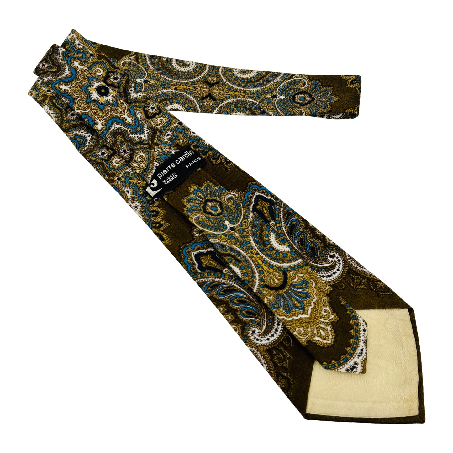 Pierre Cardin Dark Olive 'Paisley Pattern' Tie (Size Regular)
