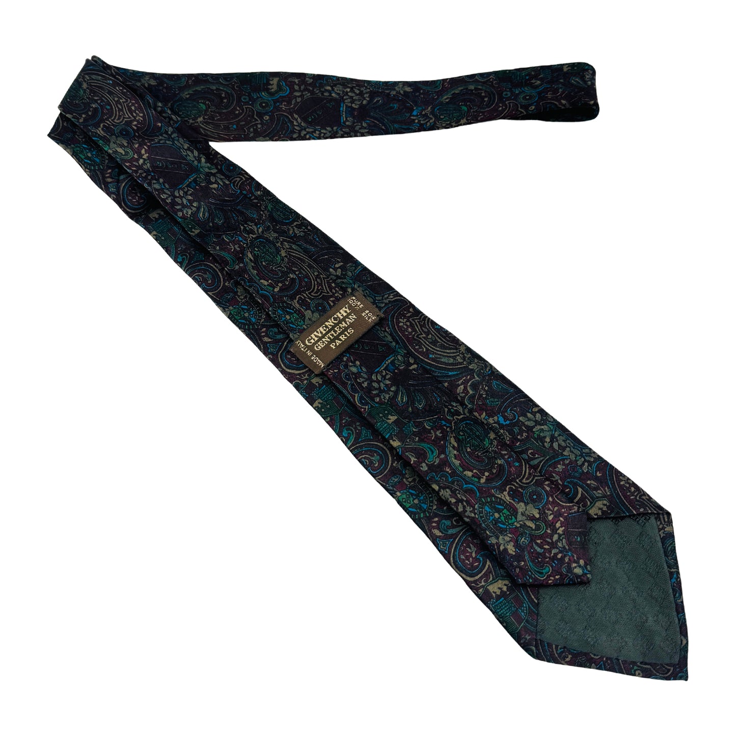 Givenchy Dark Purple 'Paisley & Ornamental Pattern' Tie (Size Regular)