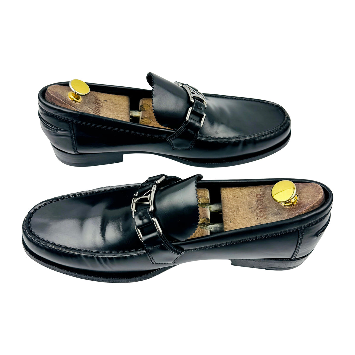 Louis Vuitton Major Black Leather Loafers (Size 43/43.5)