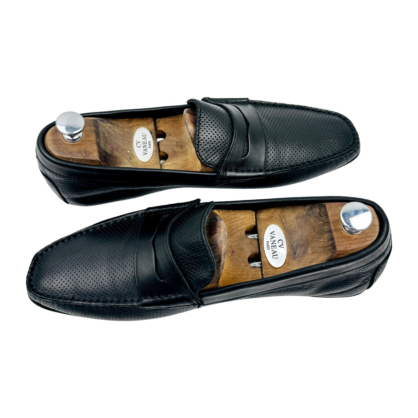 Corneliani ID Men's Black Penny Loafers (Size 44)