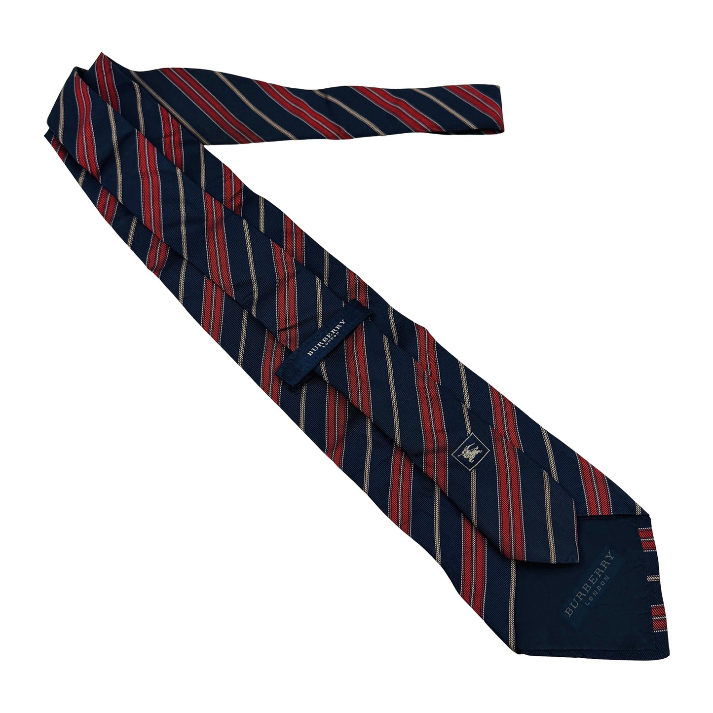Burberry London Navy 'Diagonal Stripes' Tie (Size Regular)
