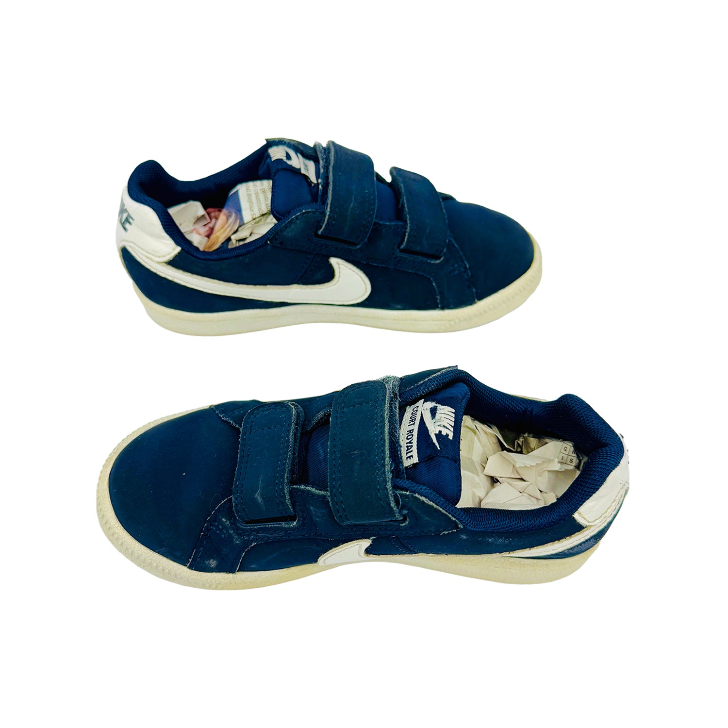 Cross image of Nike Kid's Court Royale Blue Shoes (Size 27.5) - 833536-400