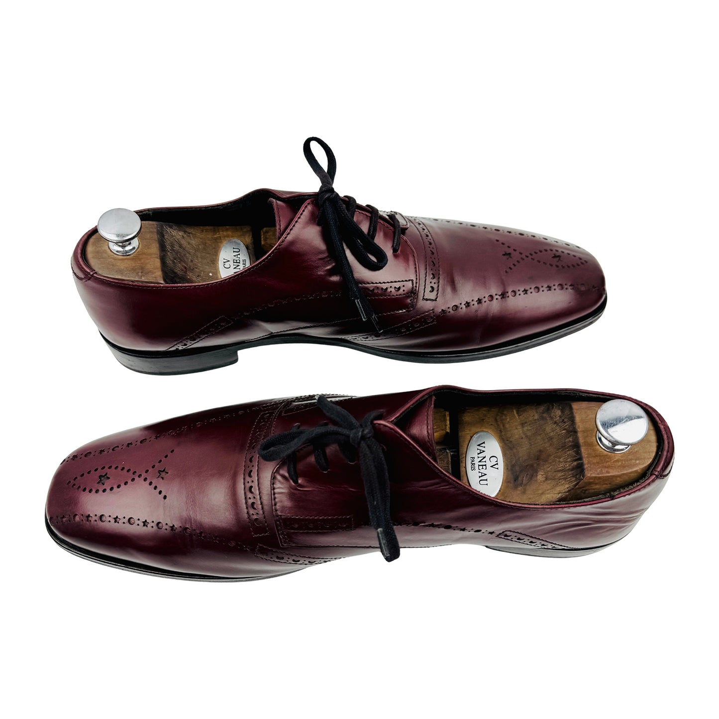 Kenzo Men's Maroon Leather Oxfords (Size 45)