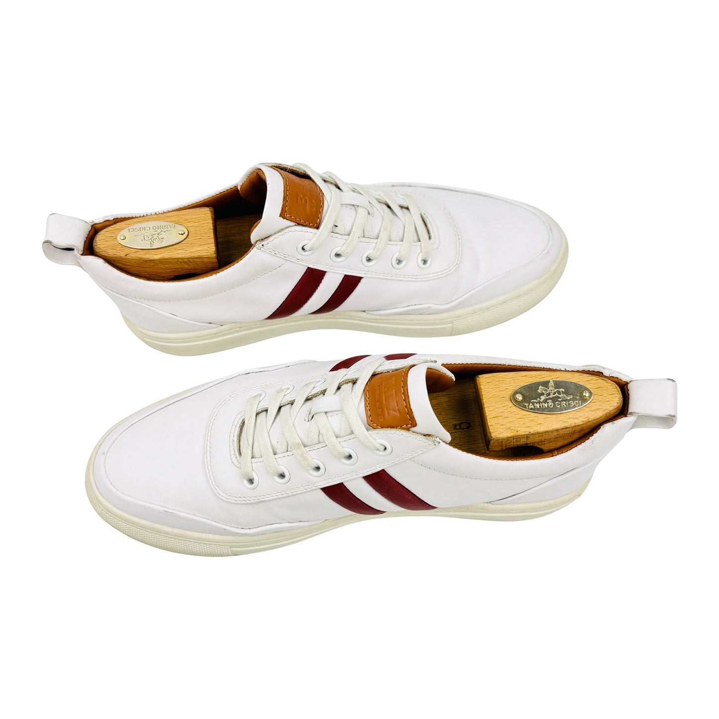 Bally Men's Oriano White Leather Sneakers (Size 41)