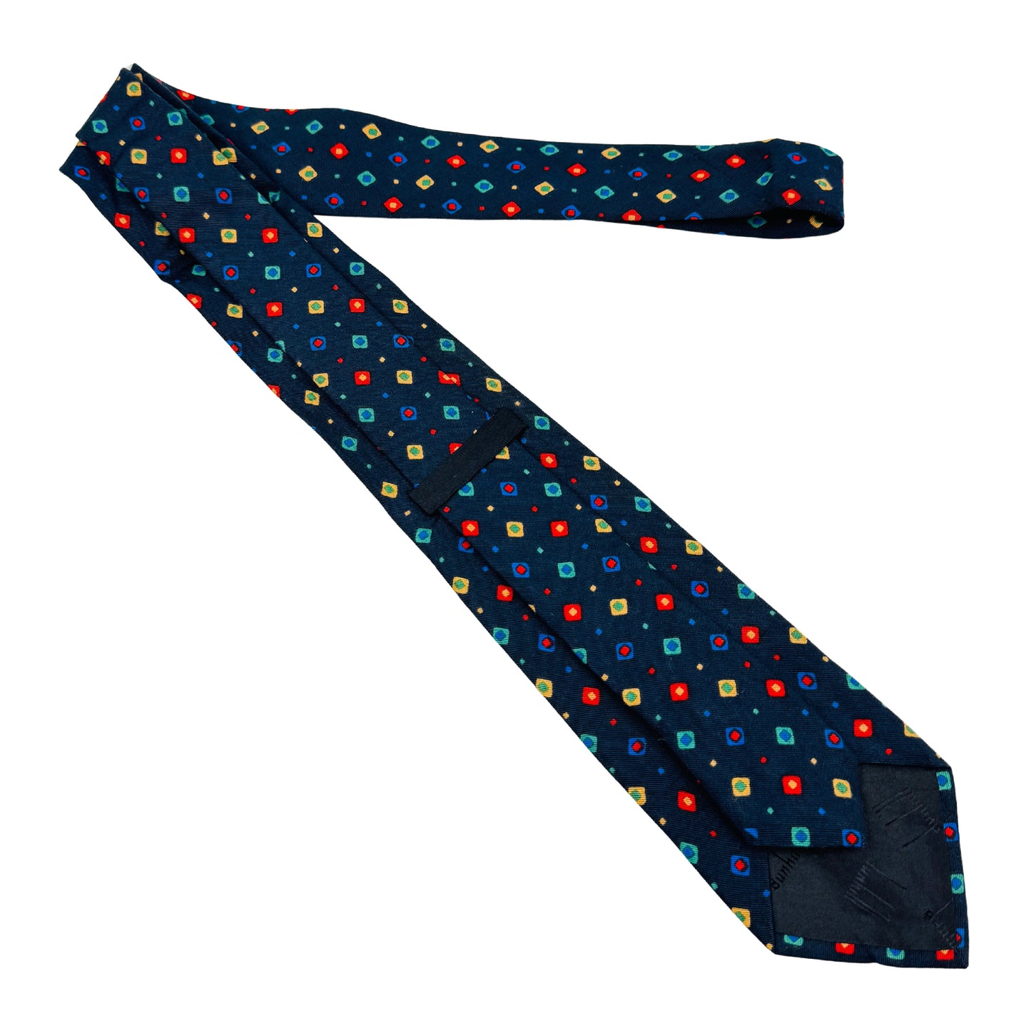 Dunhill Navy 'Foulard Pattern' Tie (Size Regular)