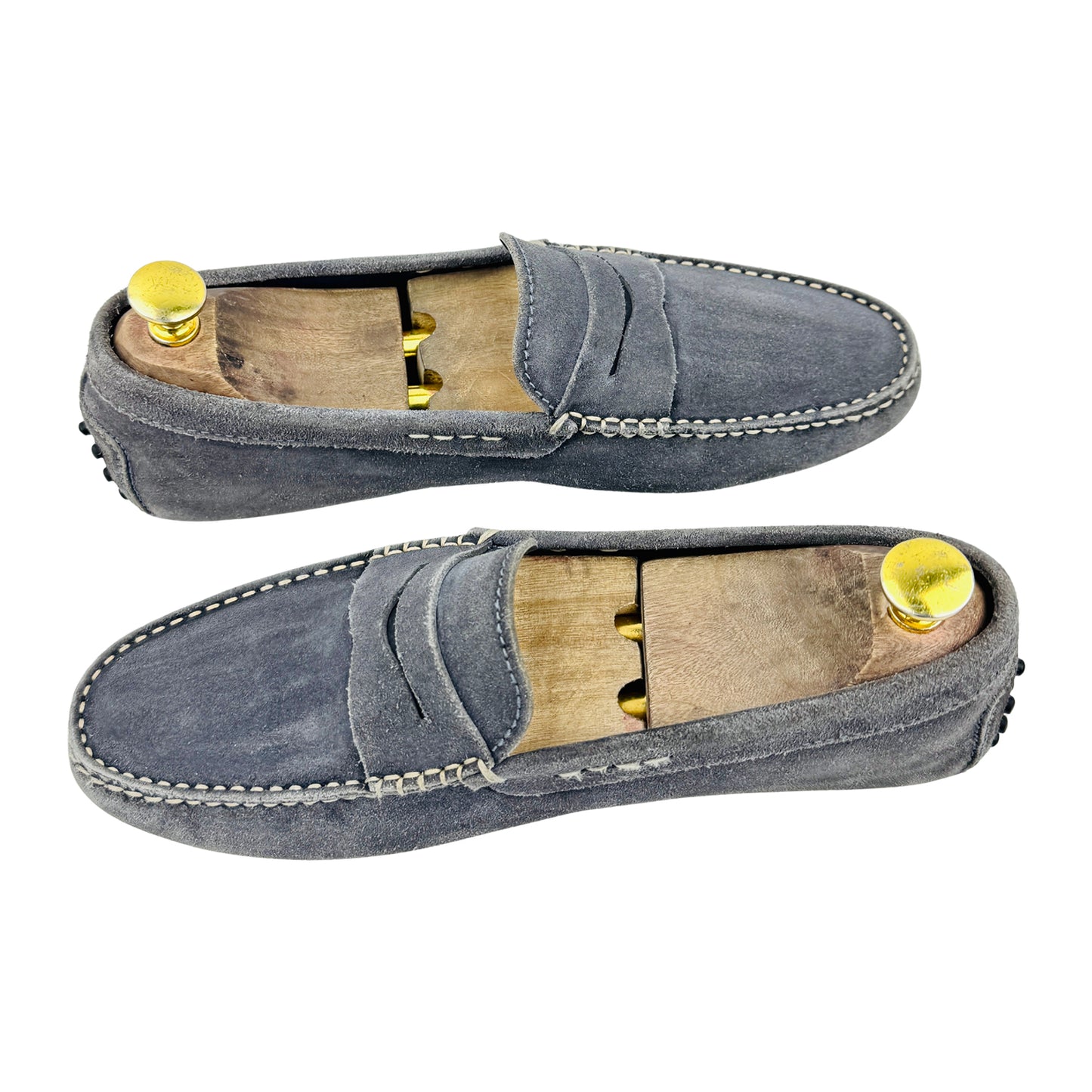 Tod's Men's Grey Gommino Suede Driving Loafers (Size 41)