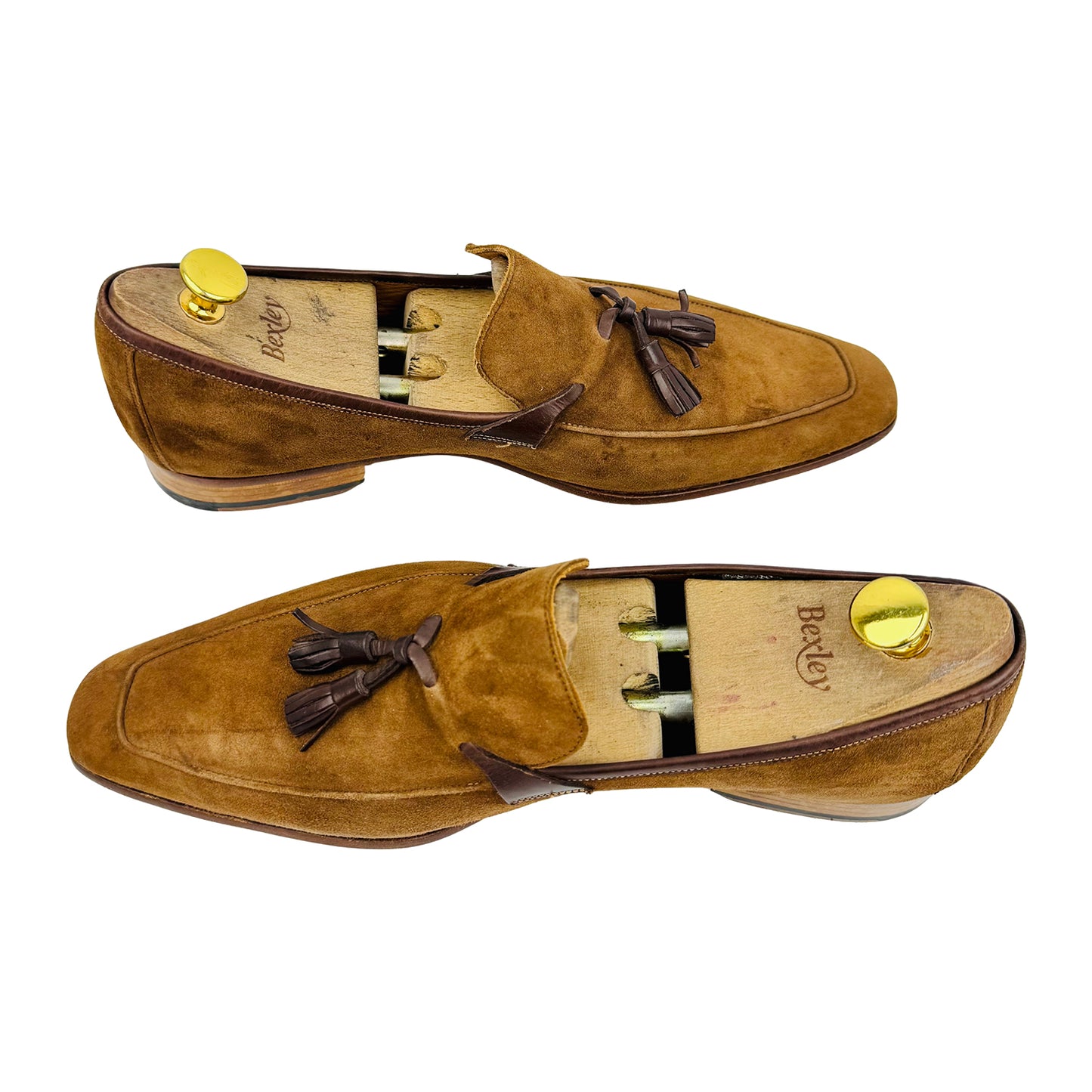 Mezlan Men's Brown Suede Tassel Loafer (Size 44/44.5)