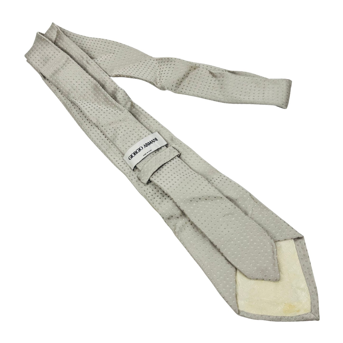 Giorgio Armani Light Grey 'Jacquard Texture' Tie (Size Regular)