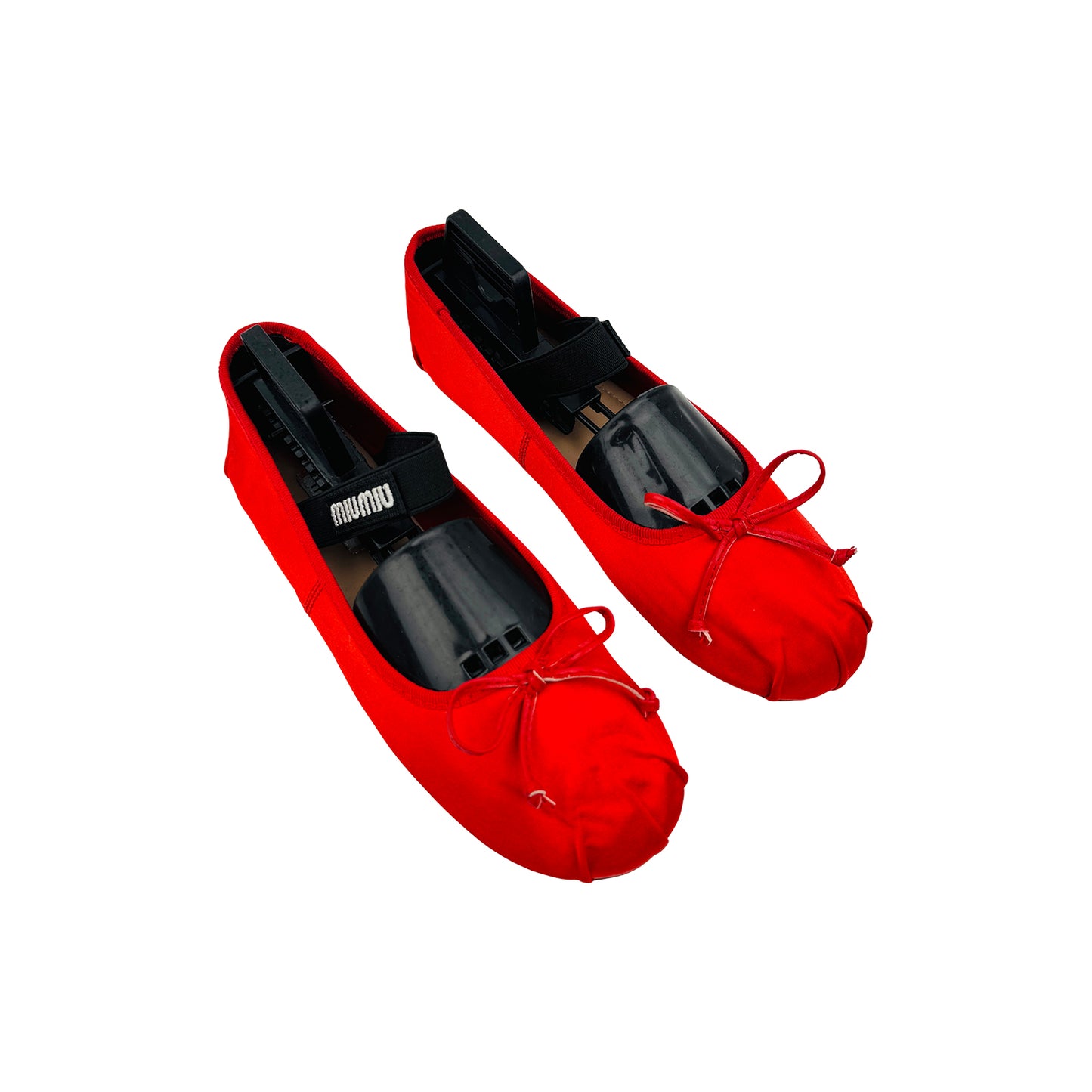 Miu Miu Red Satin Ballerina Flats (Size 36)