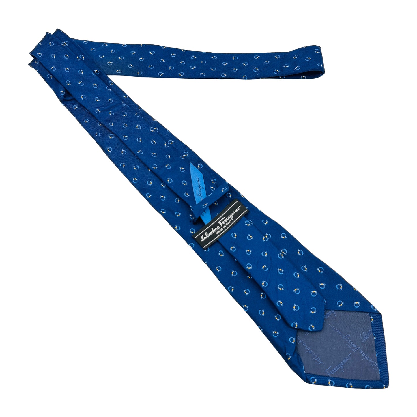 Salvatore Ferragamo Royal Blue 'Miniature Motifs' Tie (Size Regular)