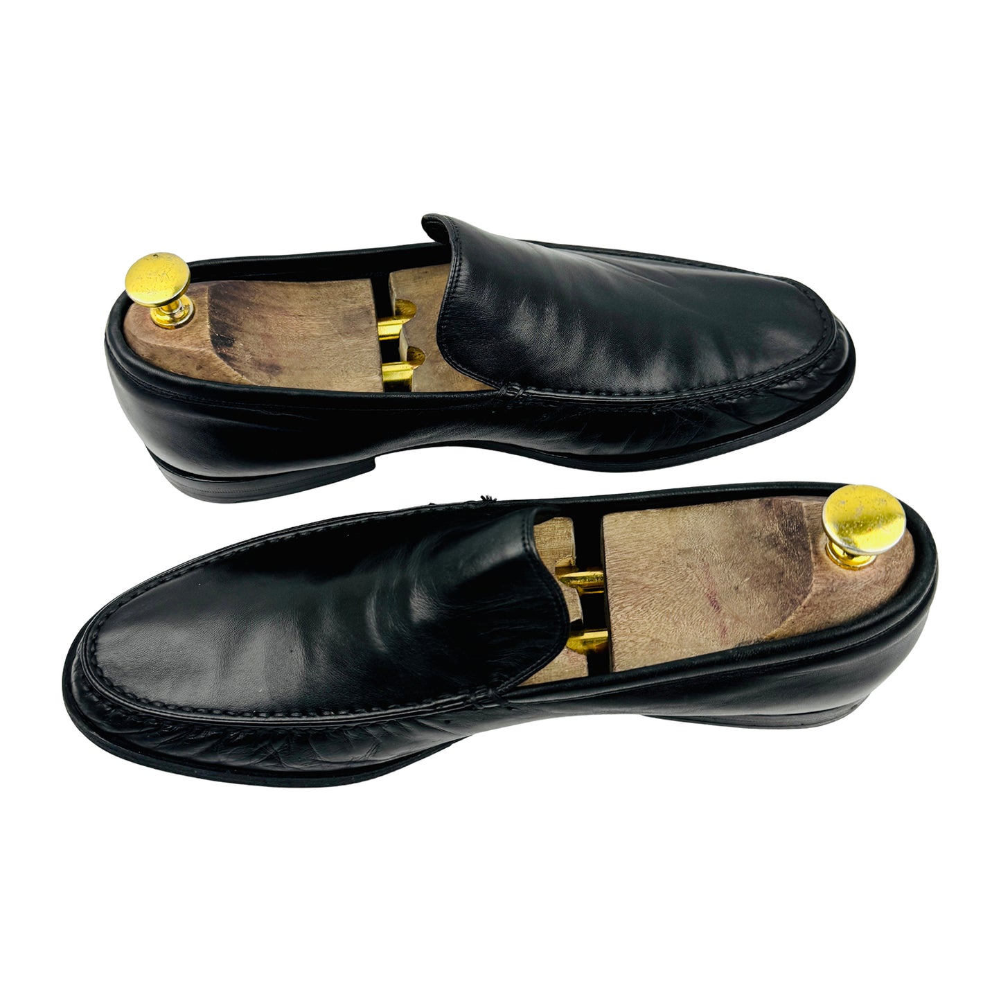 Bally Men's Black Leather Swiss Made Loafers (Size 42)
