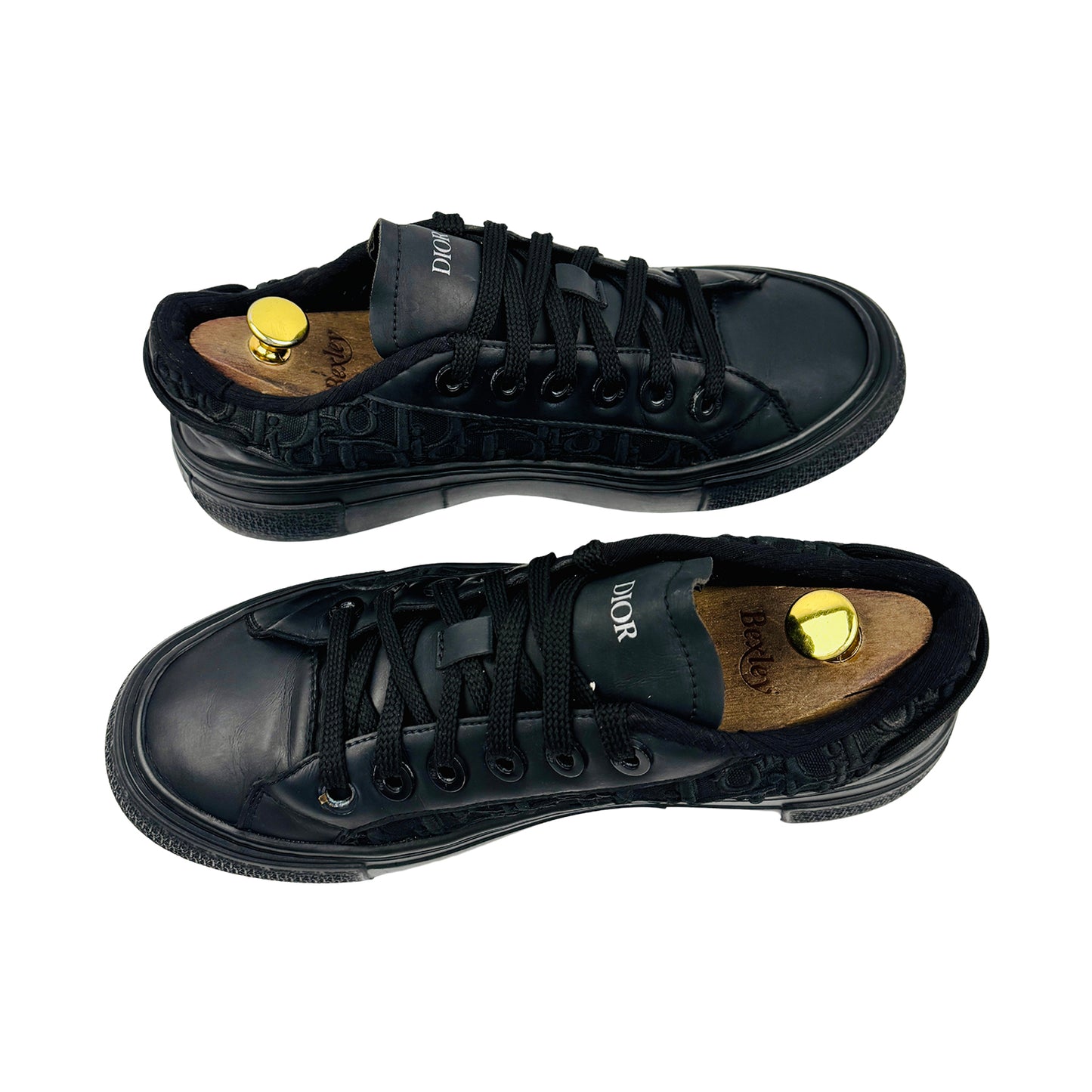 Dior B33 Black Raised Oblique Embroidery Sneakers (Size 42)