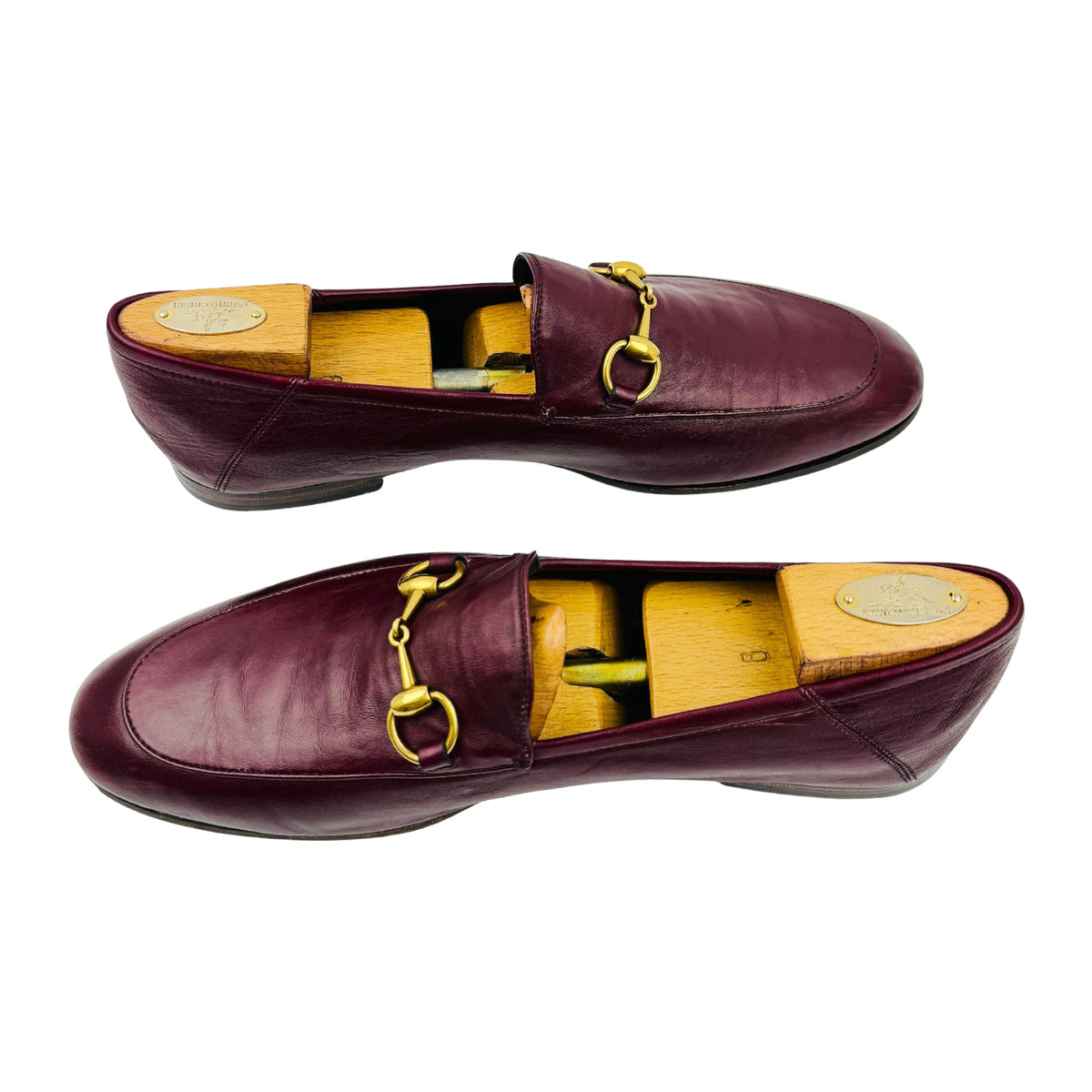 Gucci Men's Leather 'Rosso Ancora Red' Horsebit Loafers (Size 44/44.5)