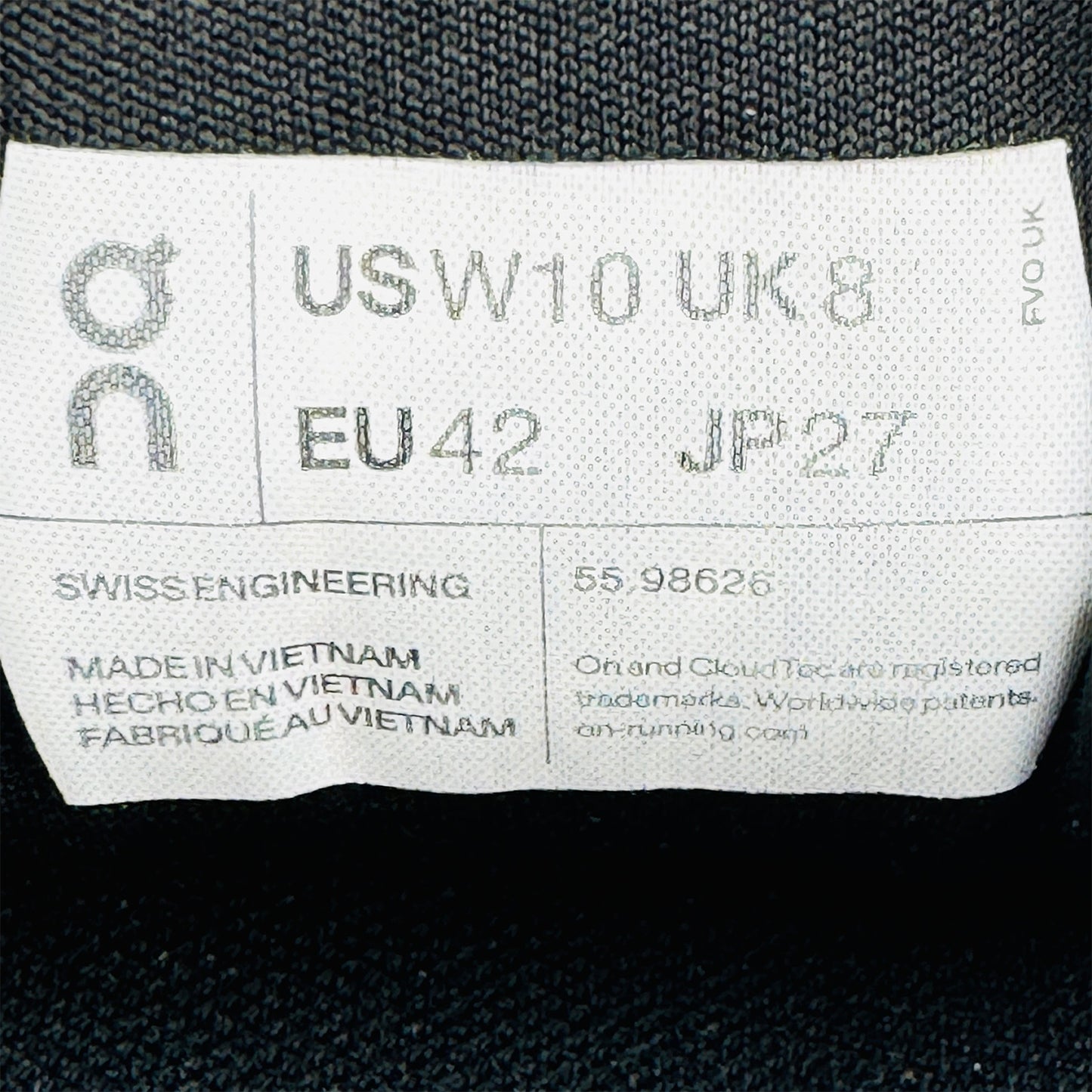 On Running Cloudgo Black Shoes (Size 42) - 55.98626