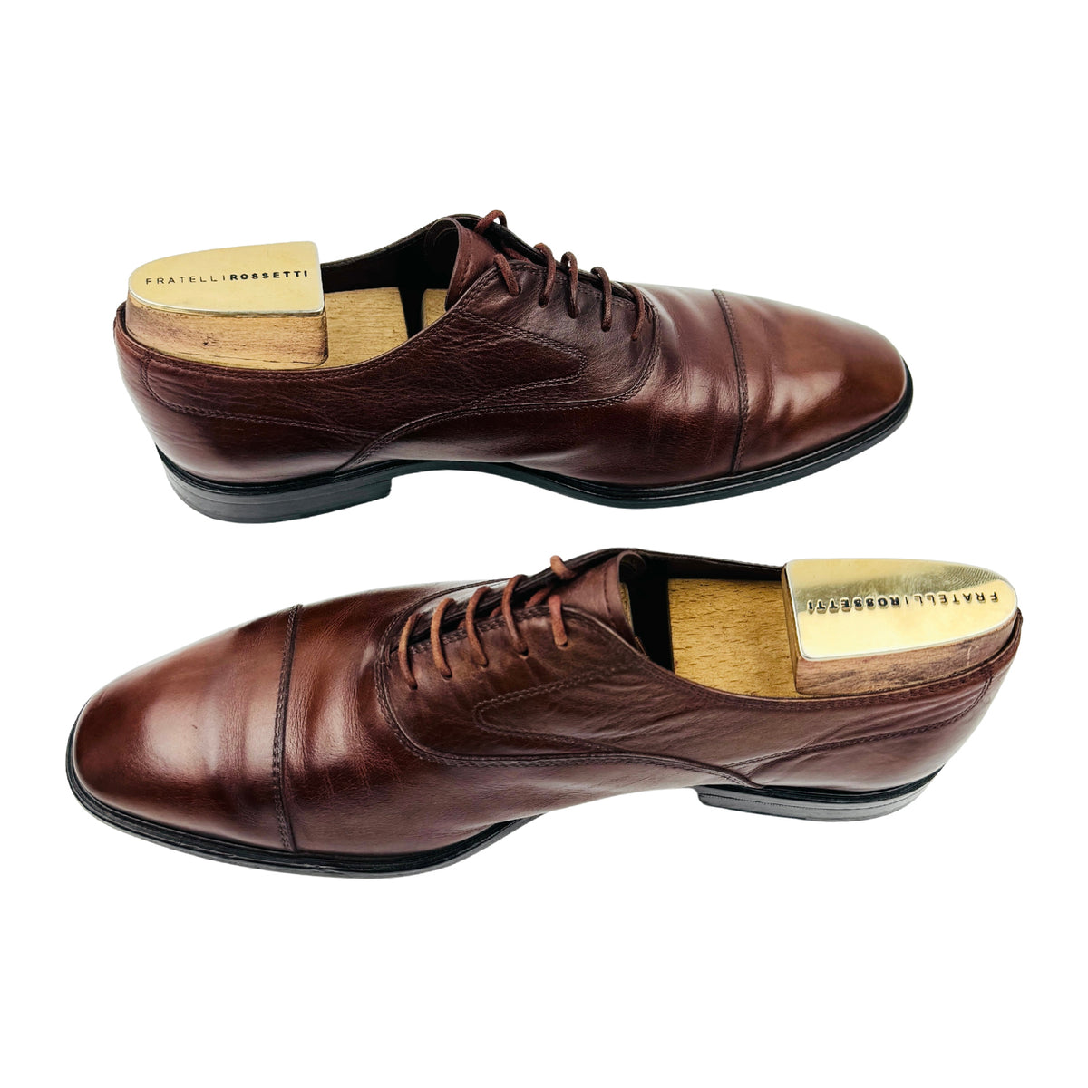 Tods Dark Brown Leather Cap Toe Oxford Shoes (Size 43)