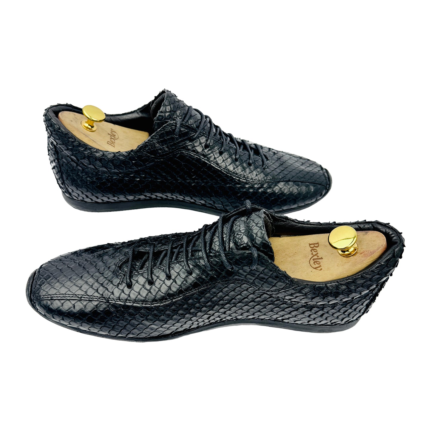 Giorgio Armani Men's Python Leather Black Sneakers (Size 44)