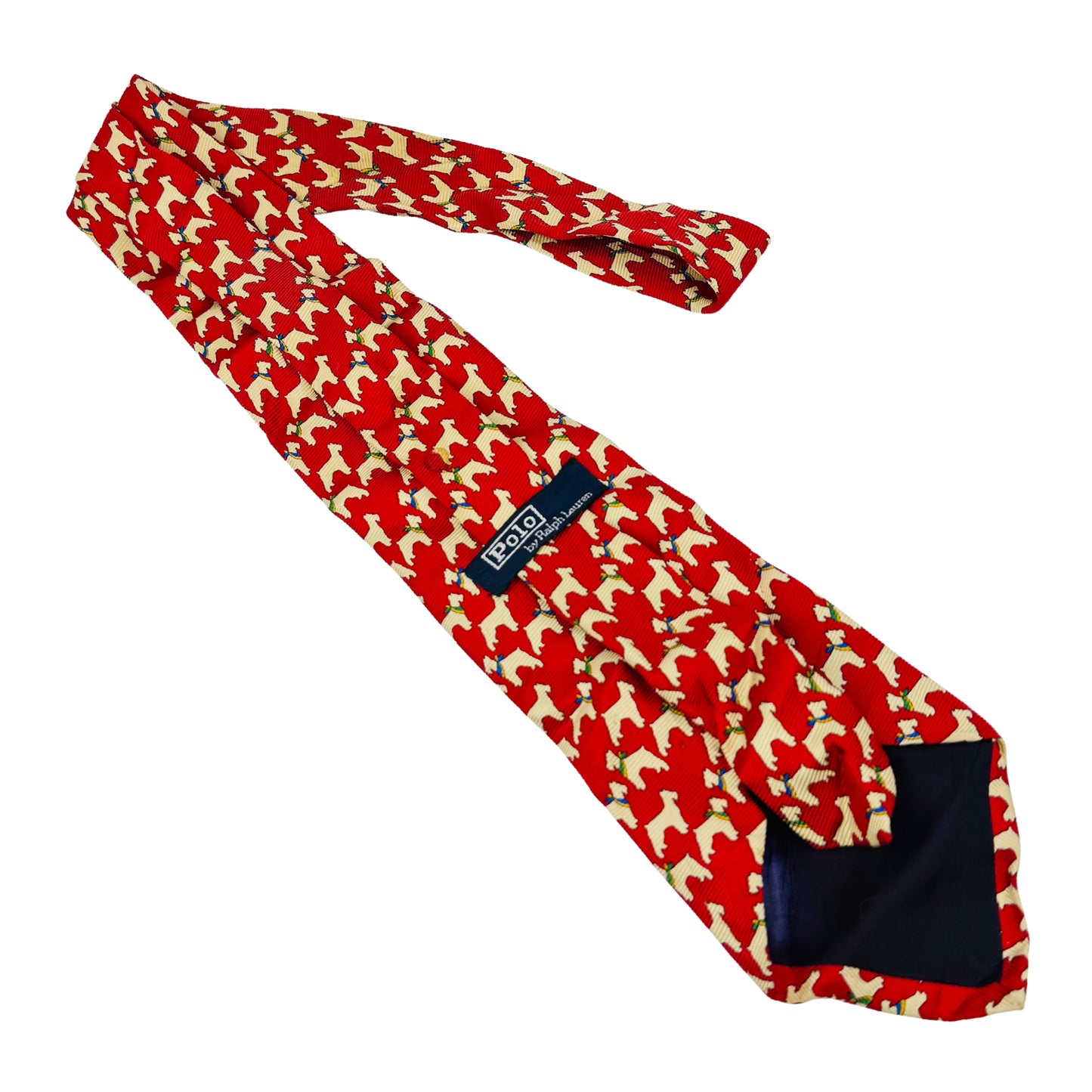 Ralph Lauren Polo Red 'Dog Motif' Tie (Size Regular)