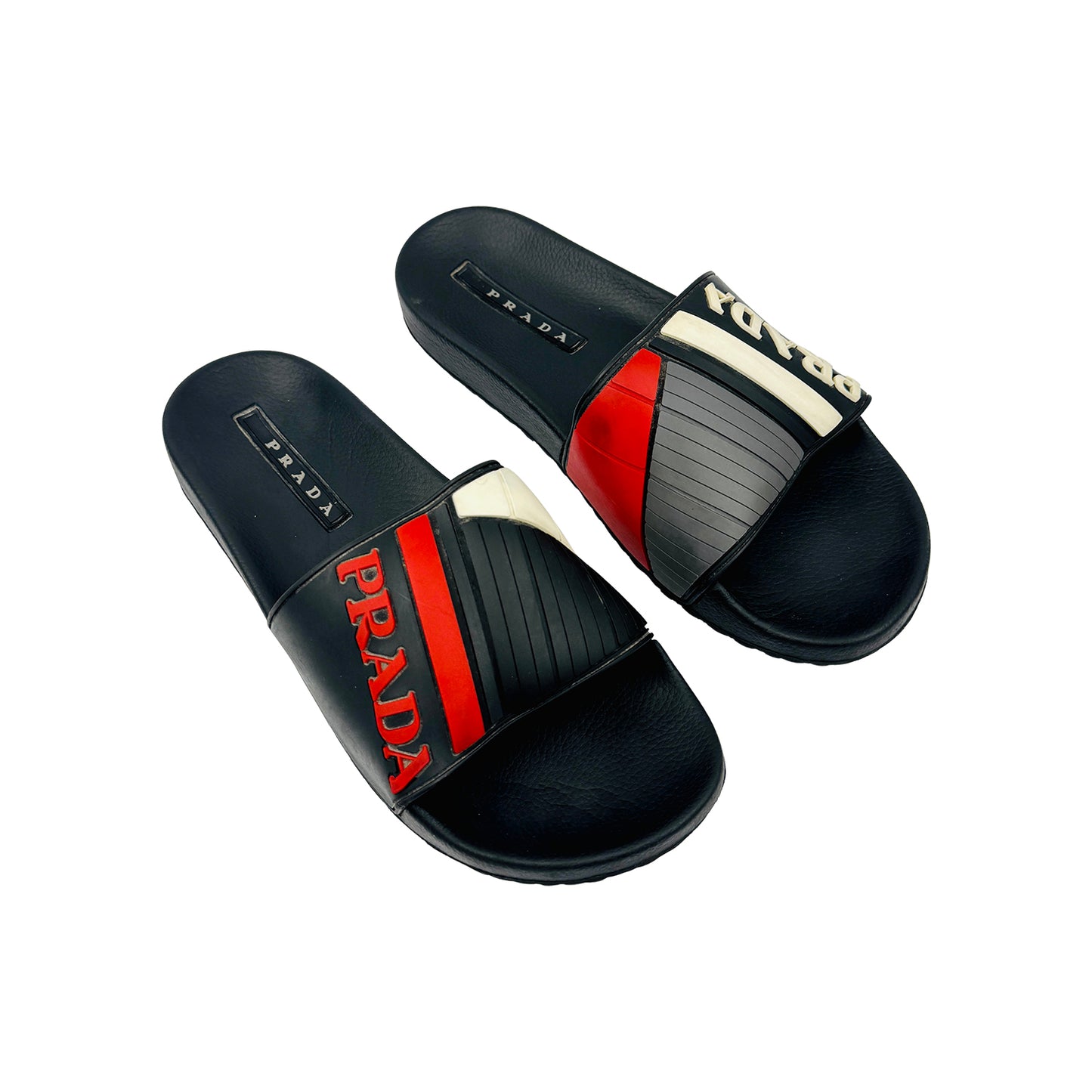 Prada Black Rubber Slides (Size 42/42.5) - 4X3204
