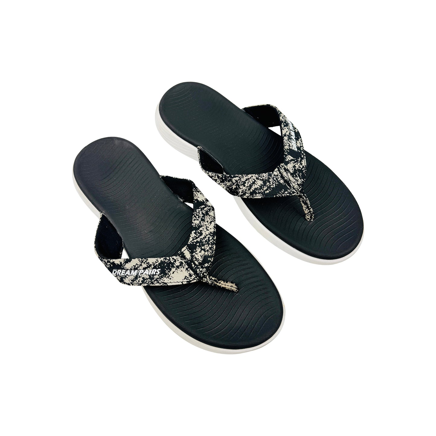 Dream Pairs Men's Black Flip Flops (Size 45) - SDFF2223M