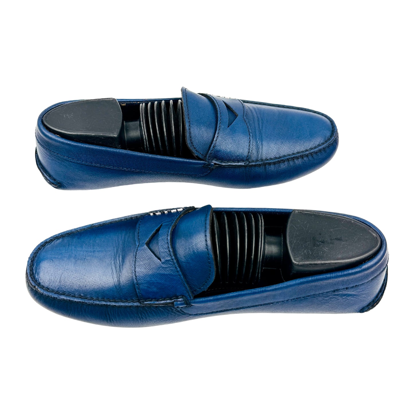 Prada Saffiano Leather Penny Driver Loafers (Size 40/40.5)