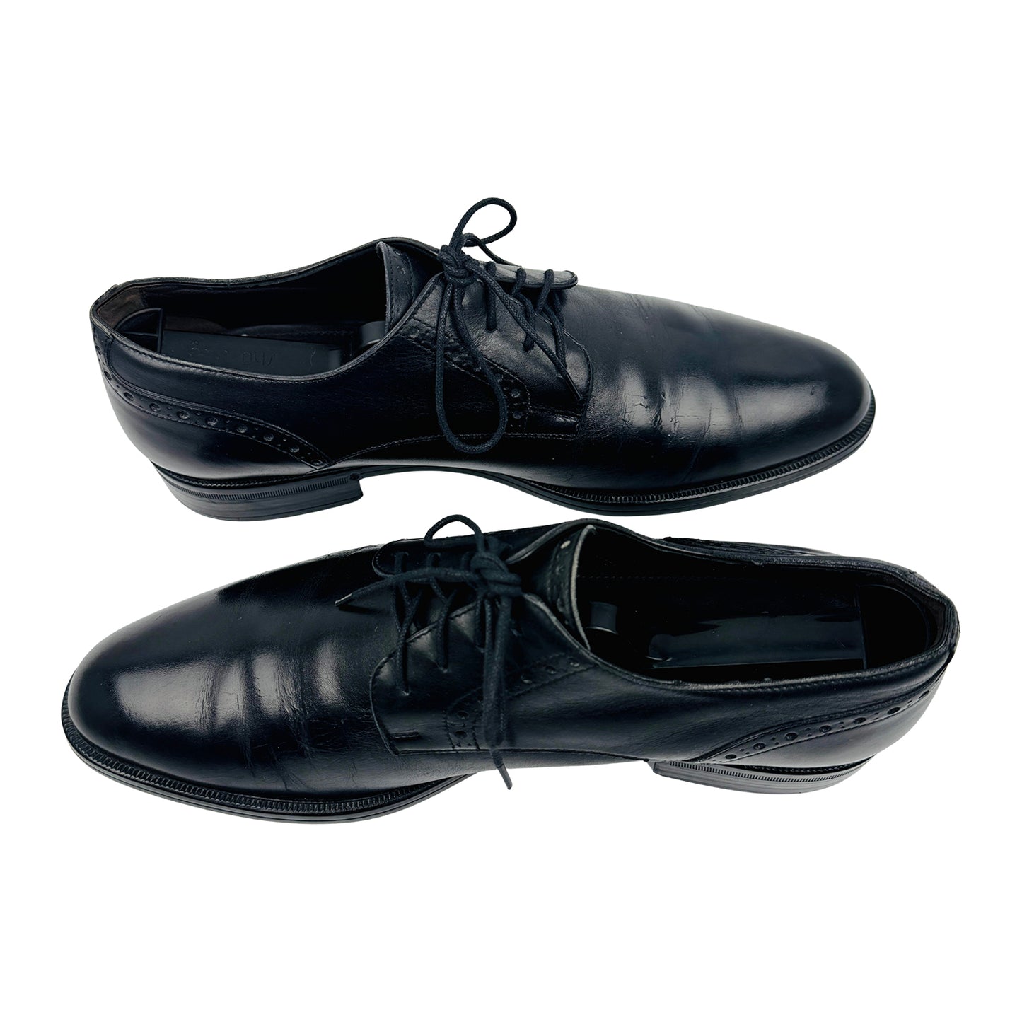 Ermenegildo Zegna Black Derby Shoes (Size 41)
