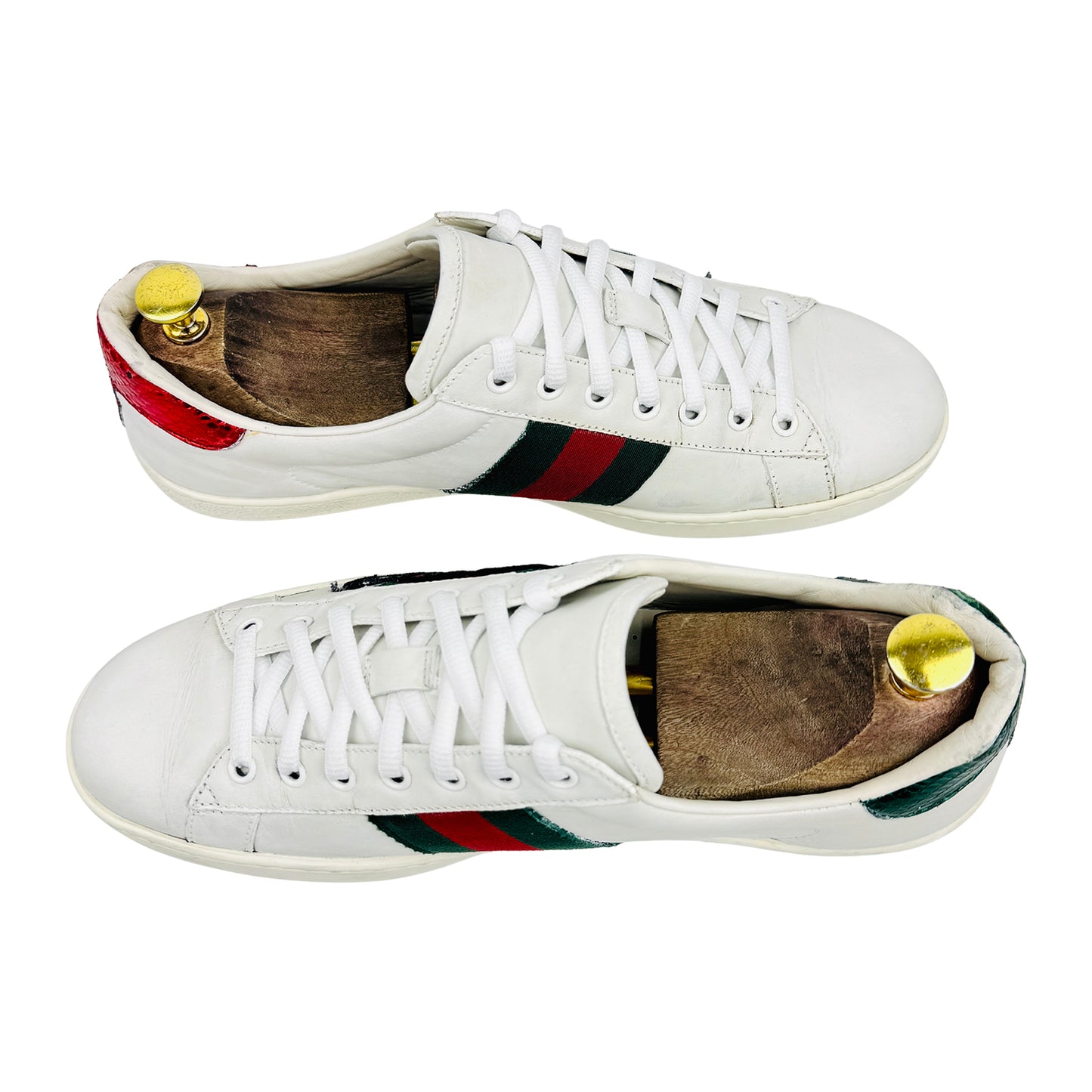Gucci Ace Embroidered Snake Sneakers (Size 42.5) - 456230