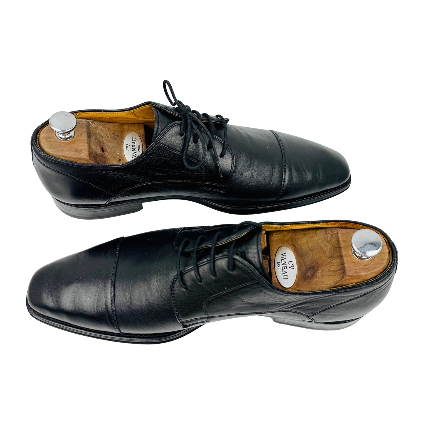 Magnanni Black Portugal Made Derby Shoes (Size 44) - 23475