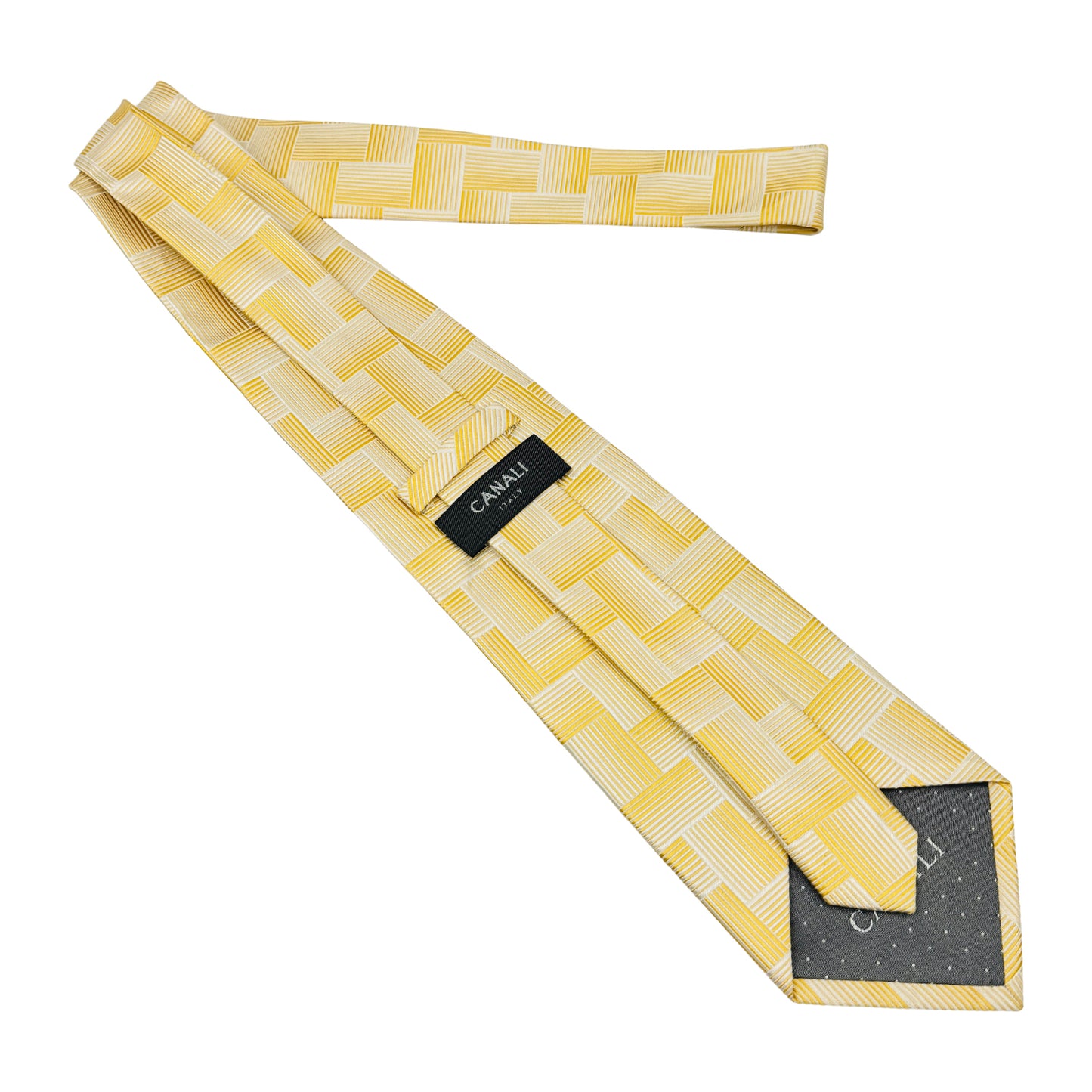 Canali Gold 'Basketweave Pattern' Tie (Size Regular)