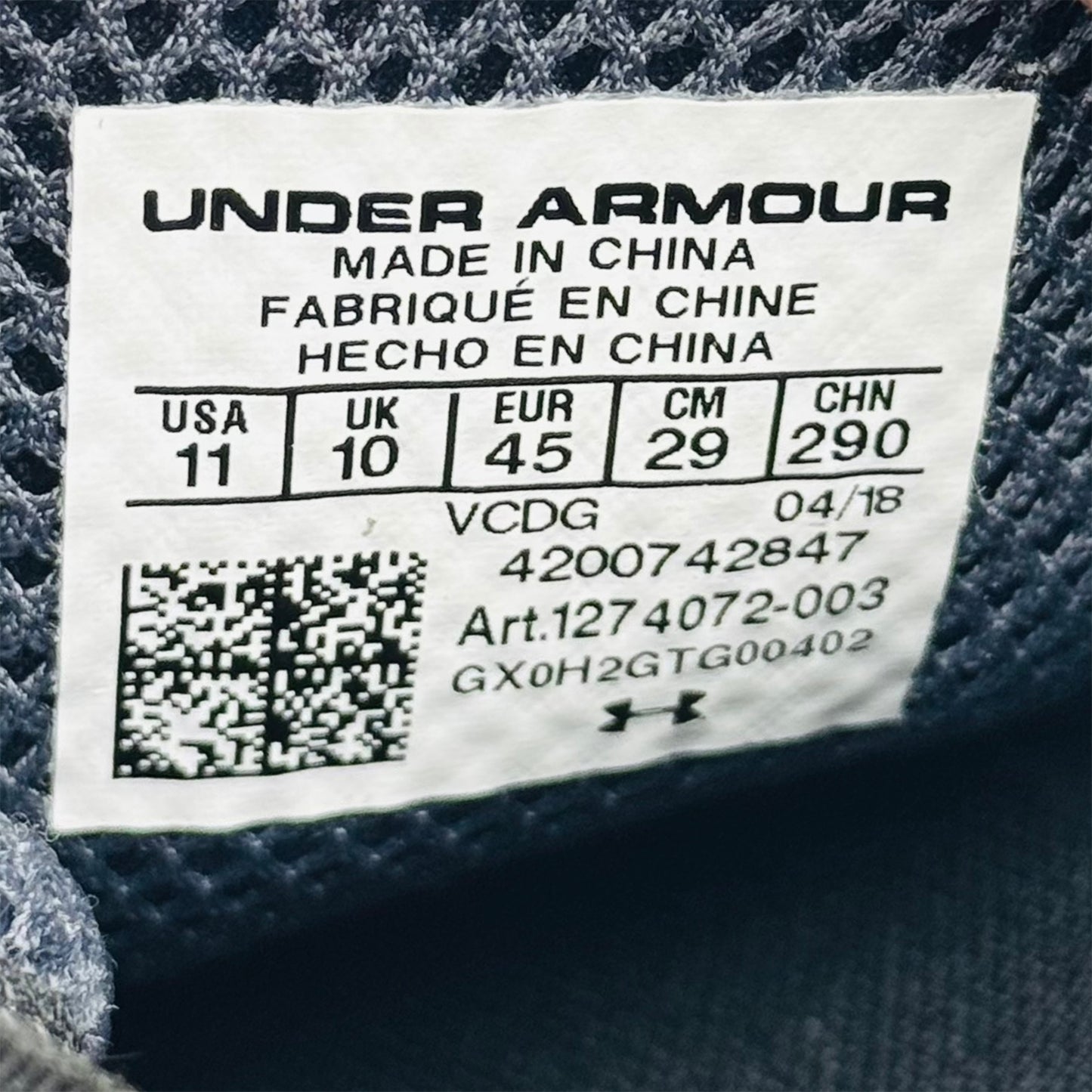 Under Armor Drift RN Sneakers (Size 45) - 1274072-003