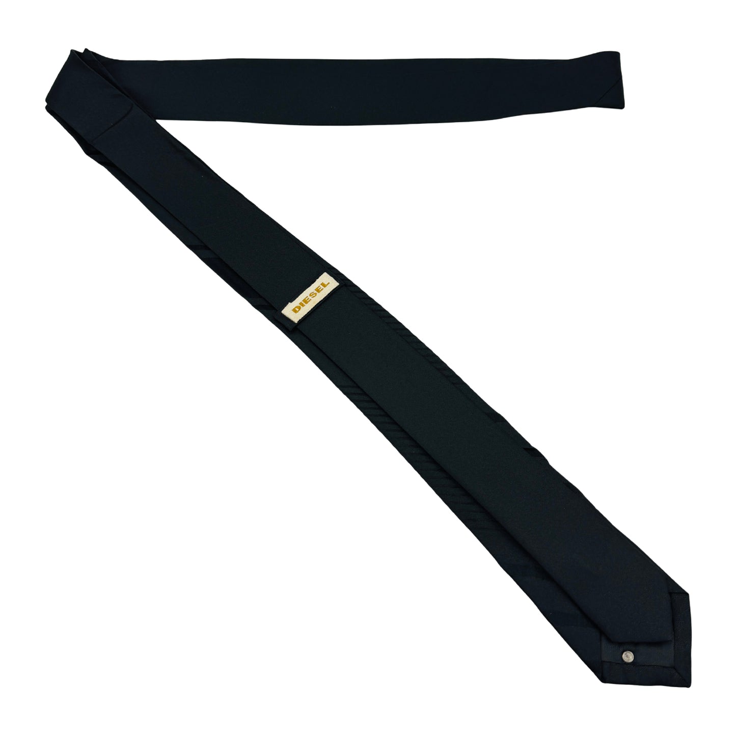 Diesel Black 'Diagonal Stripes' Tie (Size Slim Fit)
