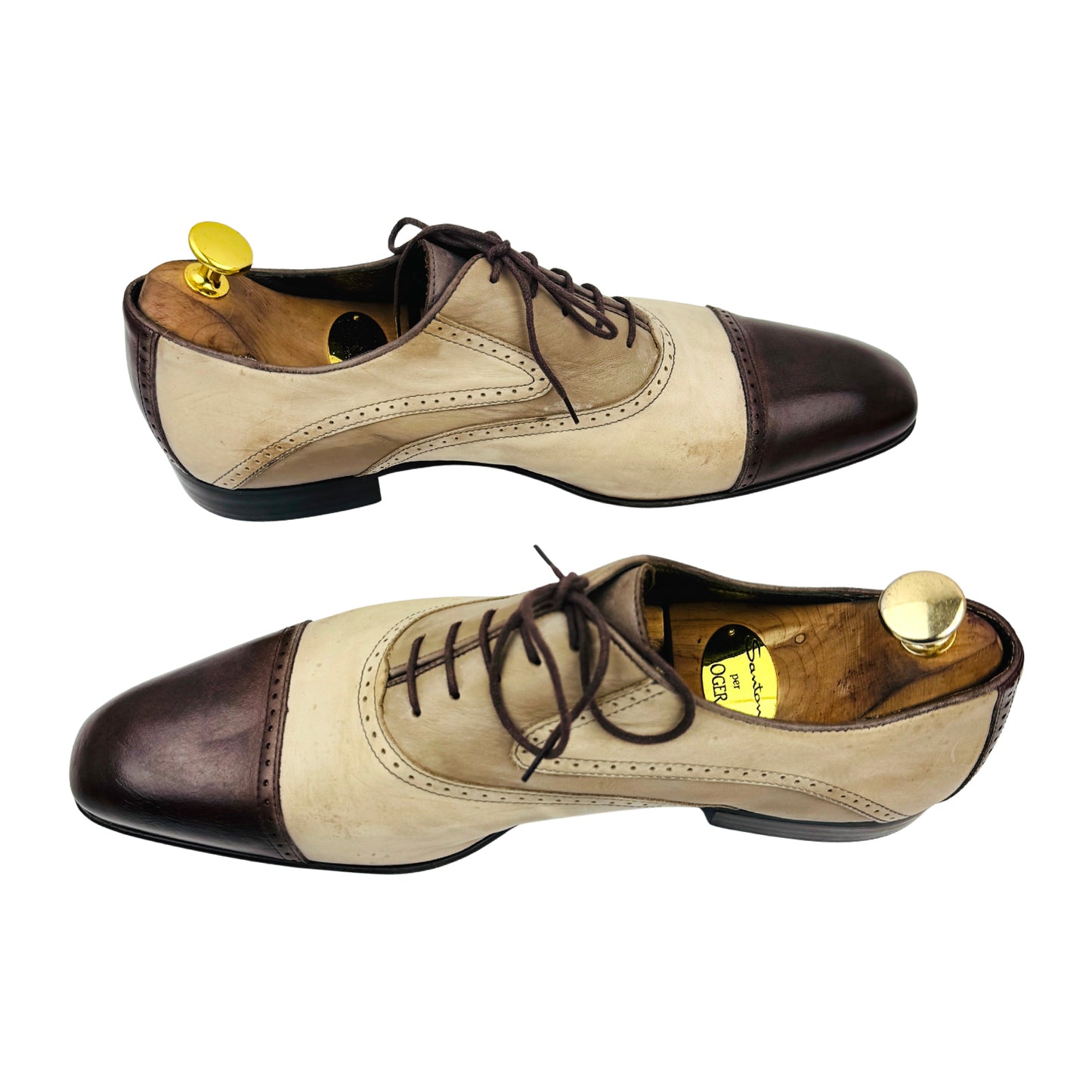 Gino Rossi Men's Beige Oxford Shoes (Size 42.5)